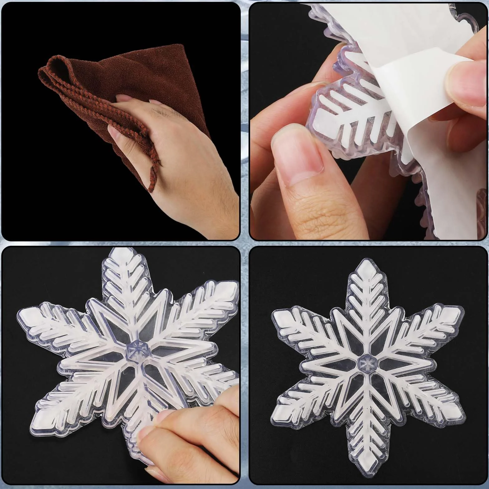 PEUTIER Stomp Pad 3D Flocon de Neige 12,7cm Transparent Antidérapant Tapis de Traction pour Snowboard
