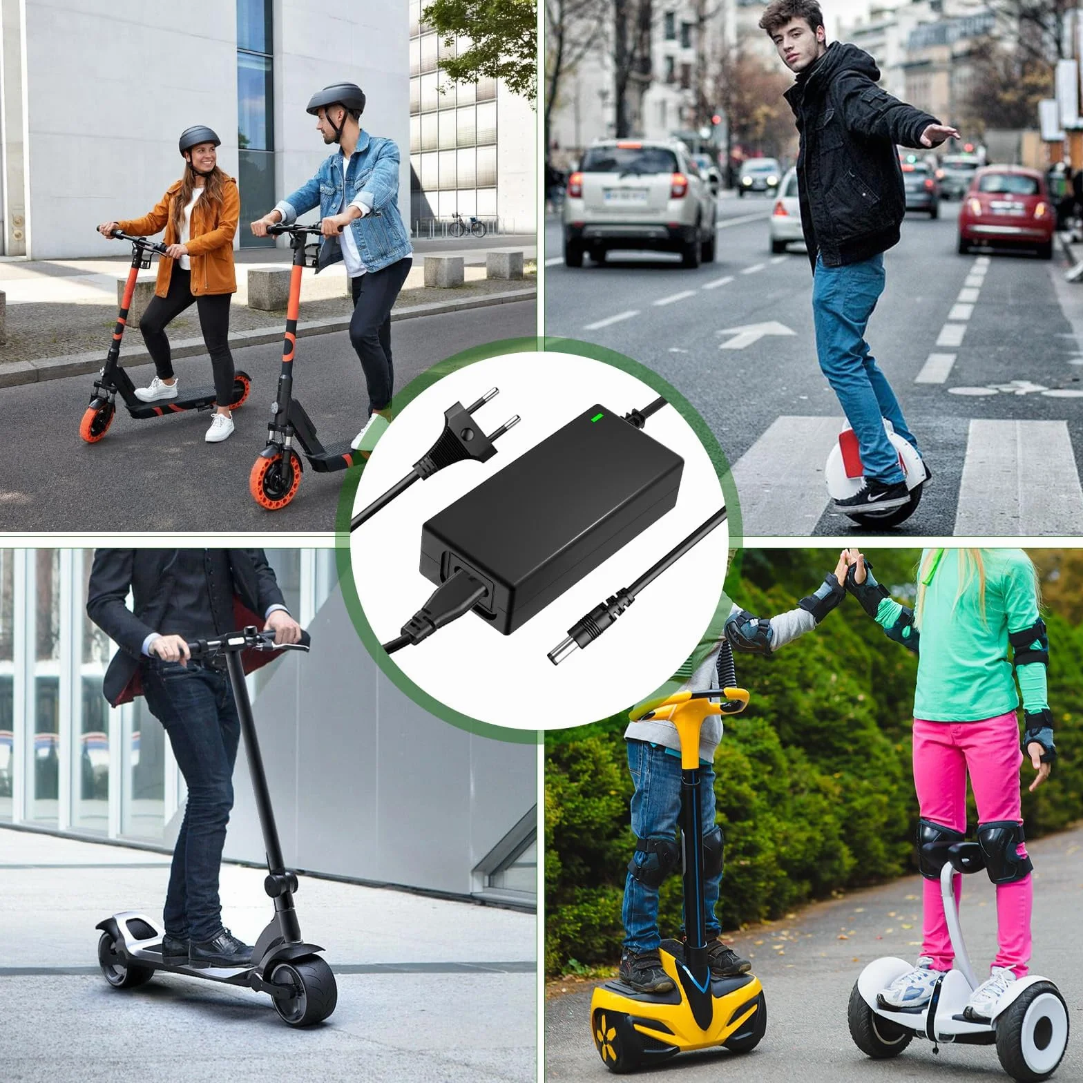Chargeur Trotinette Electrique 42V 2A pour Hoverboard 36V Batterie Xiaomi M365 Pro 2