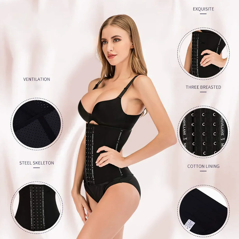 Ceinture de Sudation Femme,Ceinture Abdominale,Ceinture Amincissante,Soutien du Dos,Fitness Sauna Perte de Poids,Ajustable Ceinture de Minceur,Noir,S
