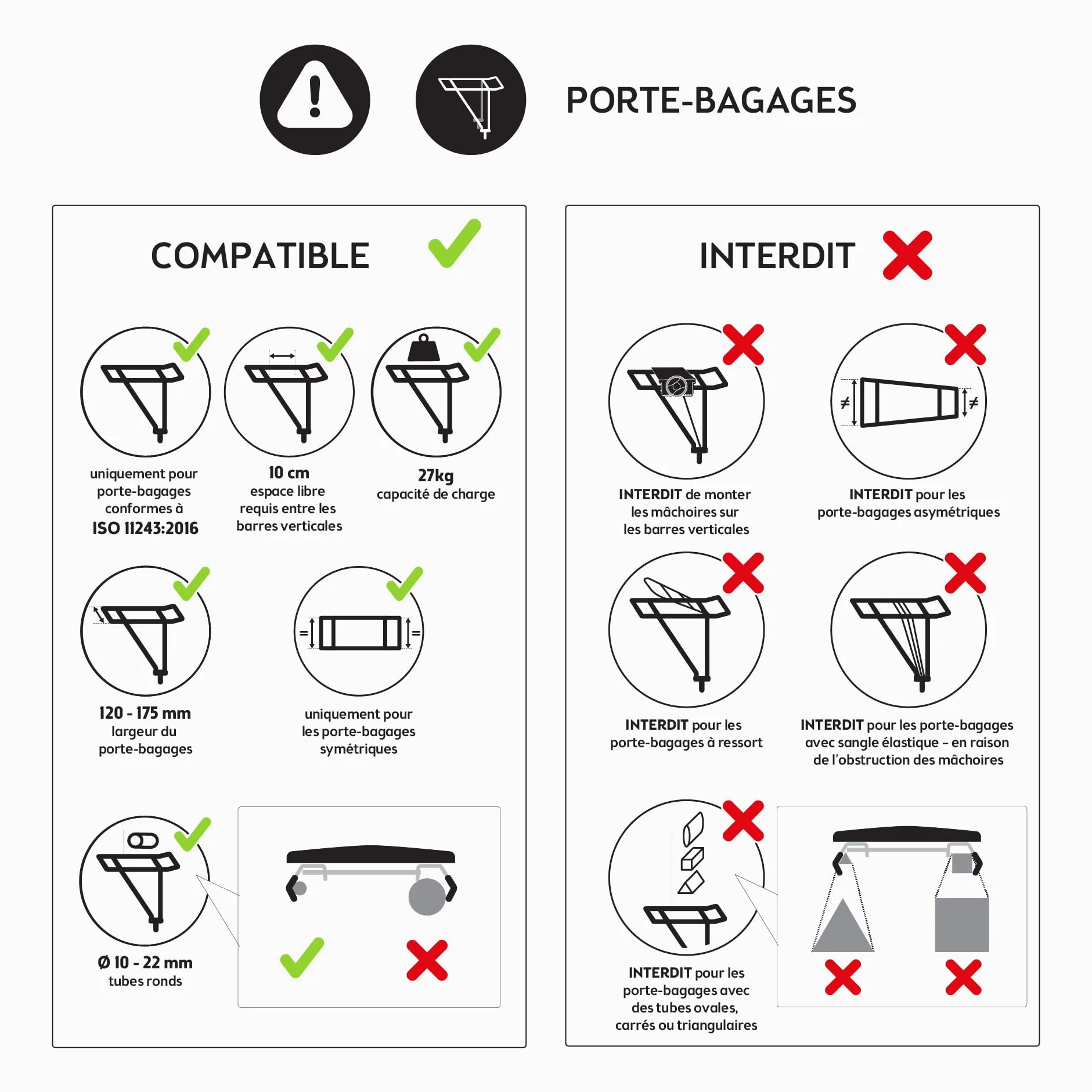 BOBIKE 8012100018 - Siège arrière One Maxi avec système E-BD pour vélo avec Roues de 26” à 29” adapté aux Enfants pesant jusqu'à 22 kg avec Fixation sur Le Porte-Bagages en Couleur Noir Urbain