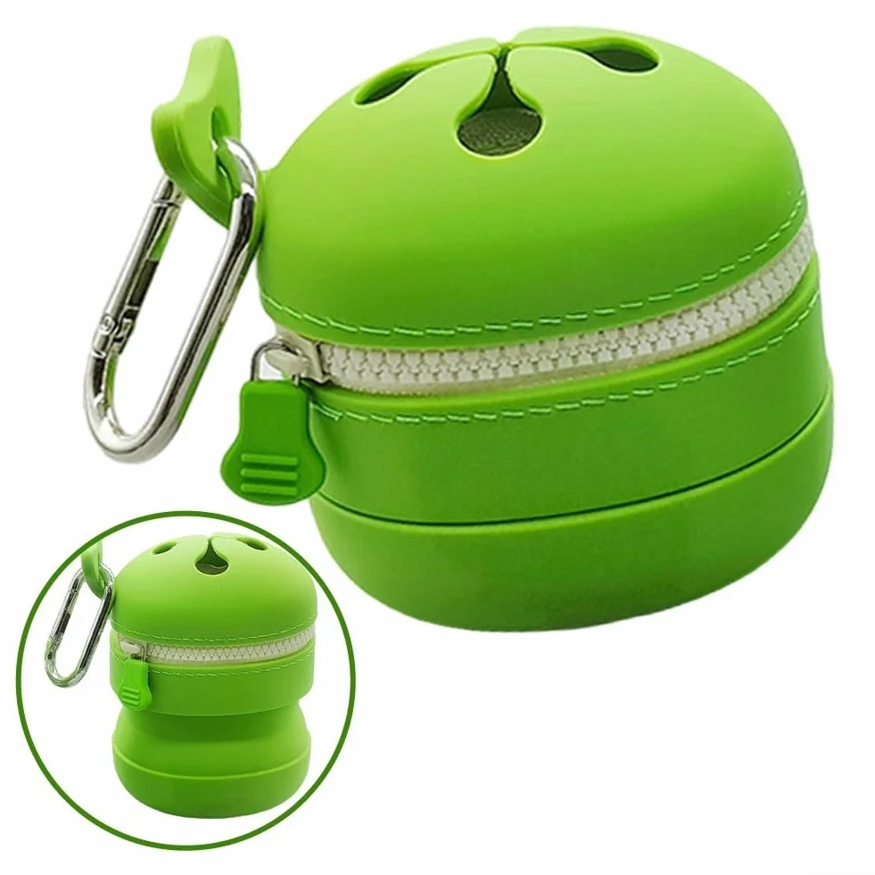 Yuanpgky Boîte de rangement pour accessoires de pêche à la mouche, organiseur pliable en silicone, étanche, vert