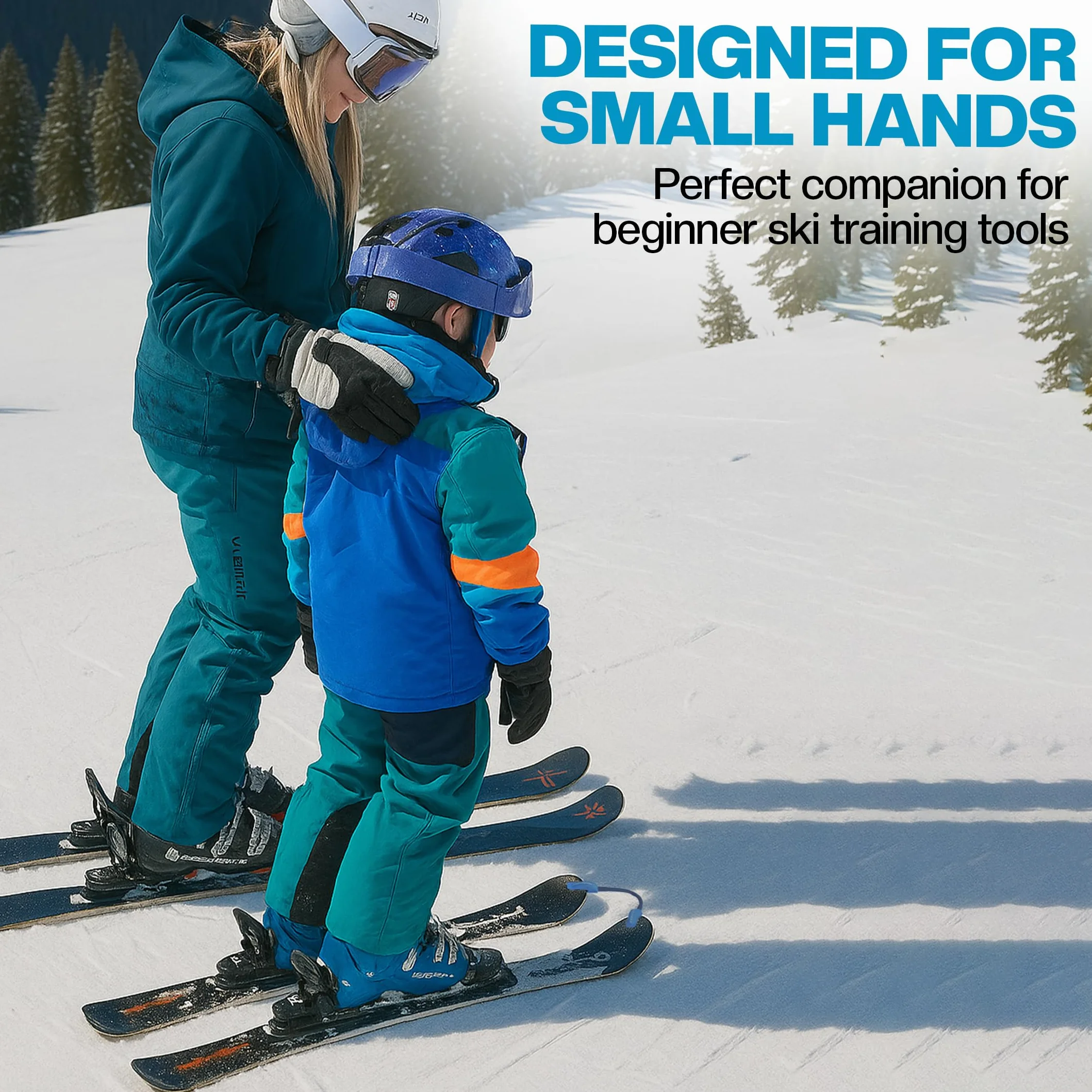 Launch Pad Wedgease Connecteur de Pointe de Ski – Apprendre à Skier – Contrôle de la Vitesse, Cale, Tourner – Portable et Durable – Débutants