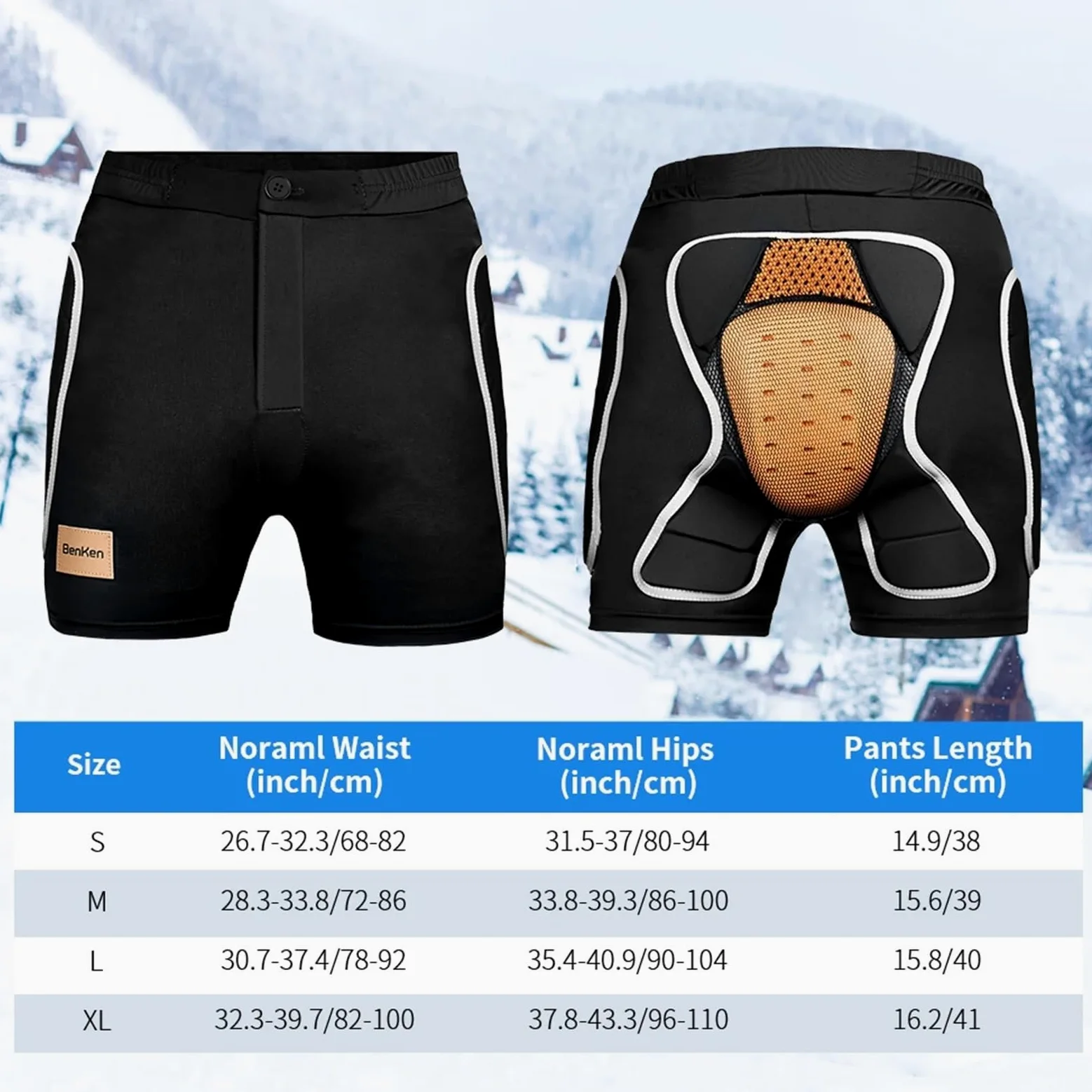 Ski Shorts De Protection RembourréS Short rembourré de Protection de Ski Équipement de Protection rembourré en EVA 3D for Le Snowboard, Le Skate et Le Ski Short De Protection Hip Pad(XL)