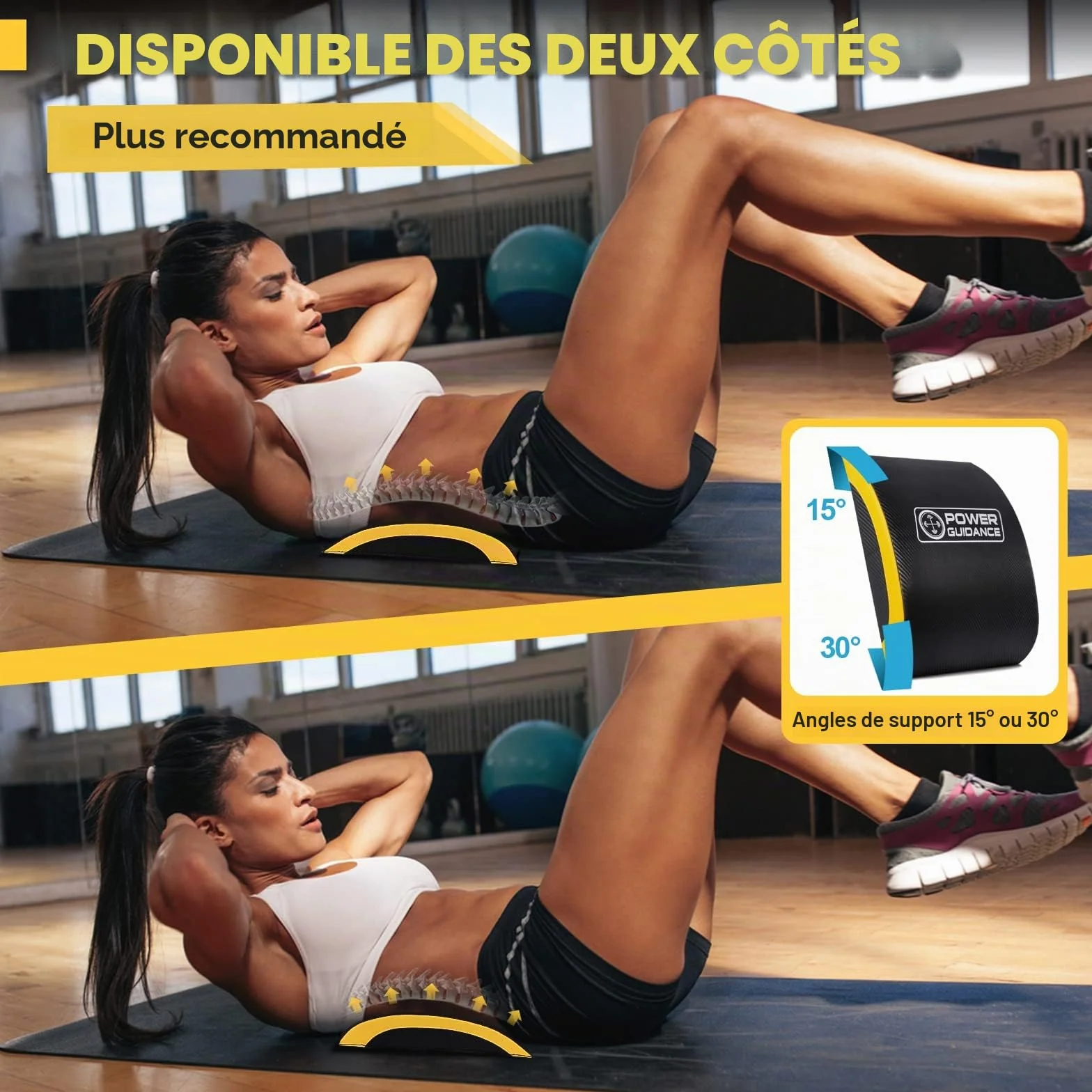 POWER GUIDANCE Tapis d'exercices abdominaux et de mouvements complets