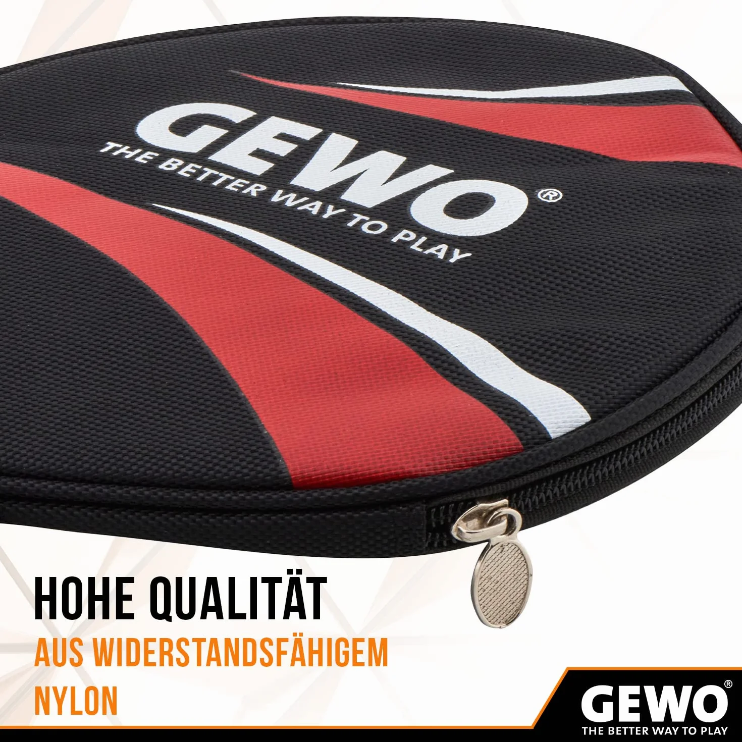 GEWO Housse Ronde Master pour Raquette de Tennis de Table avec Compartiment rembourré et 3 balles