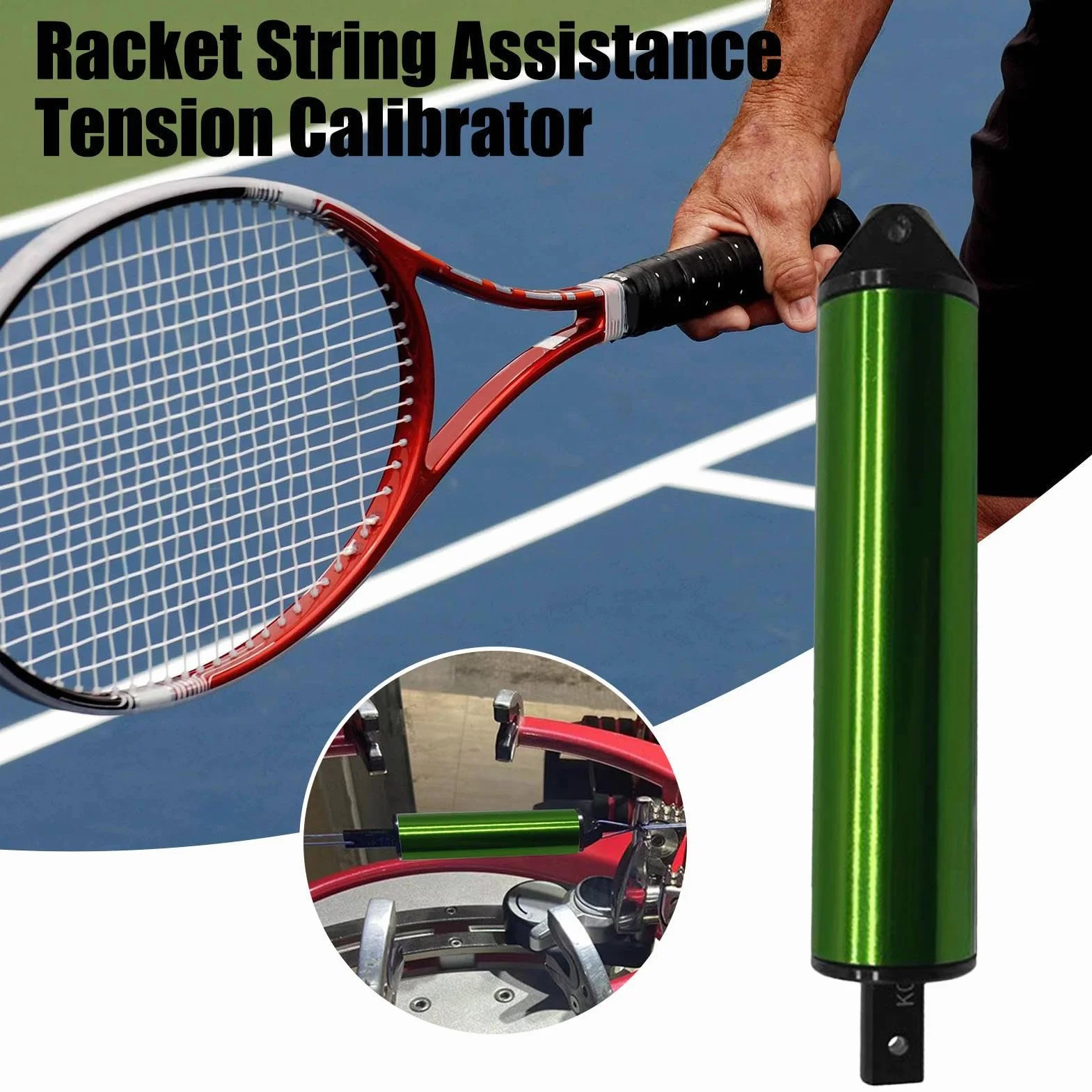 Tensiomètre pour Cordes de Tennis | Calibrateur de Tension de Corde de Raquette de Sport - Précision pour Tennis, Badminton, Squash