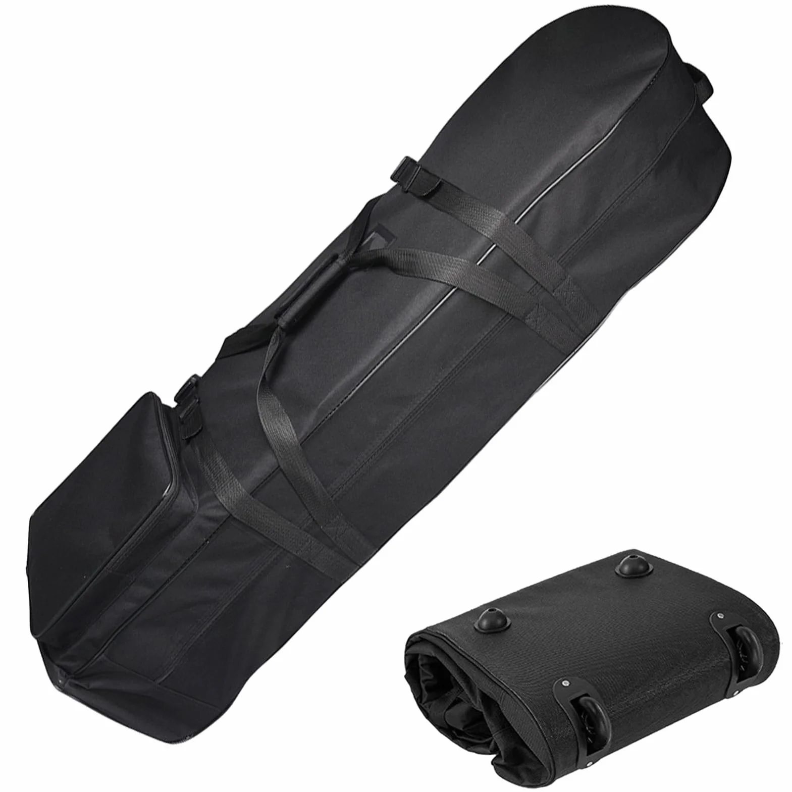 Housse de Voyage pour Golf Noire Robuste avec Roulettes Imperméable pour Clubs