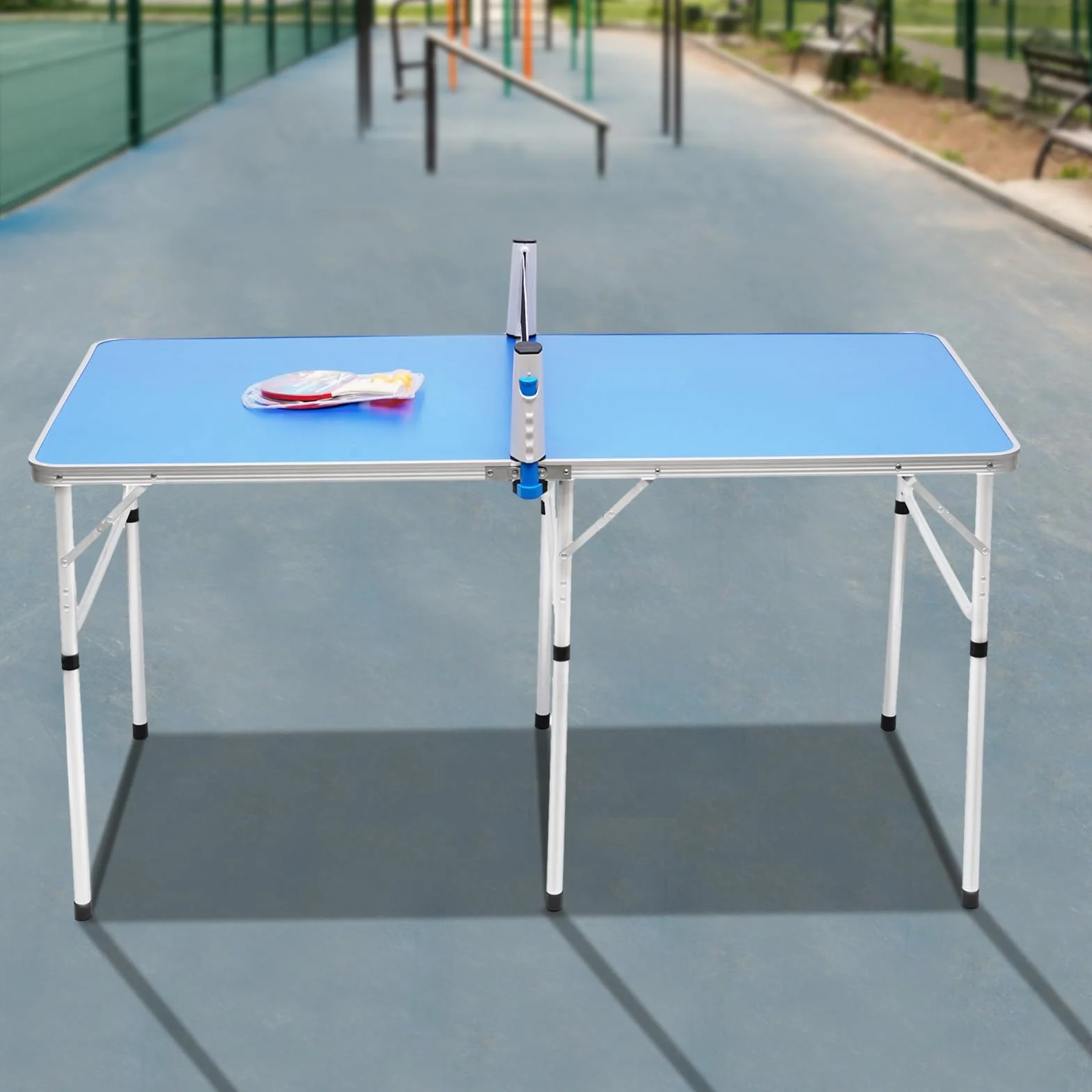 Table de ping-pong pliable en aluminium MDF pour intérieur et extérieur