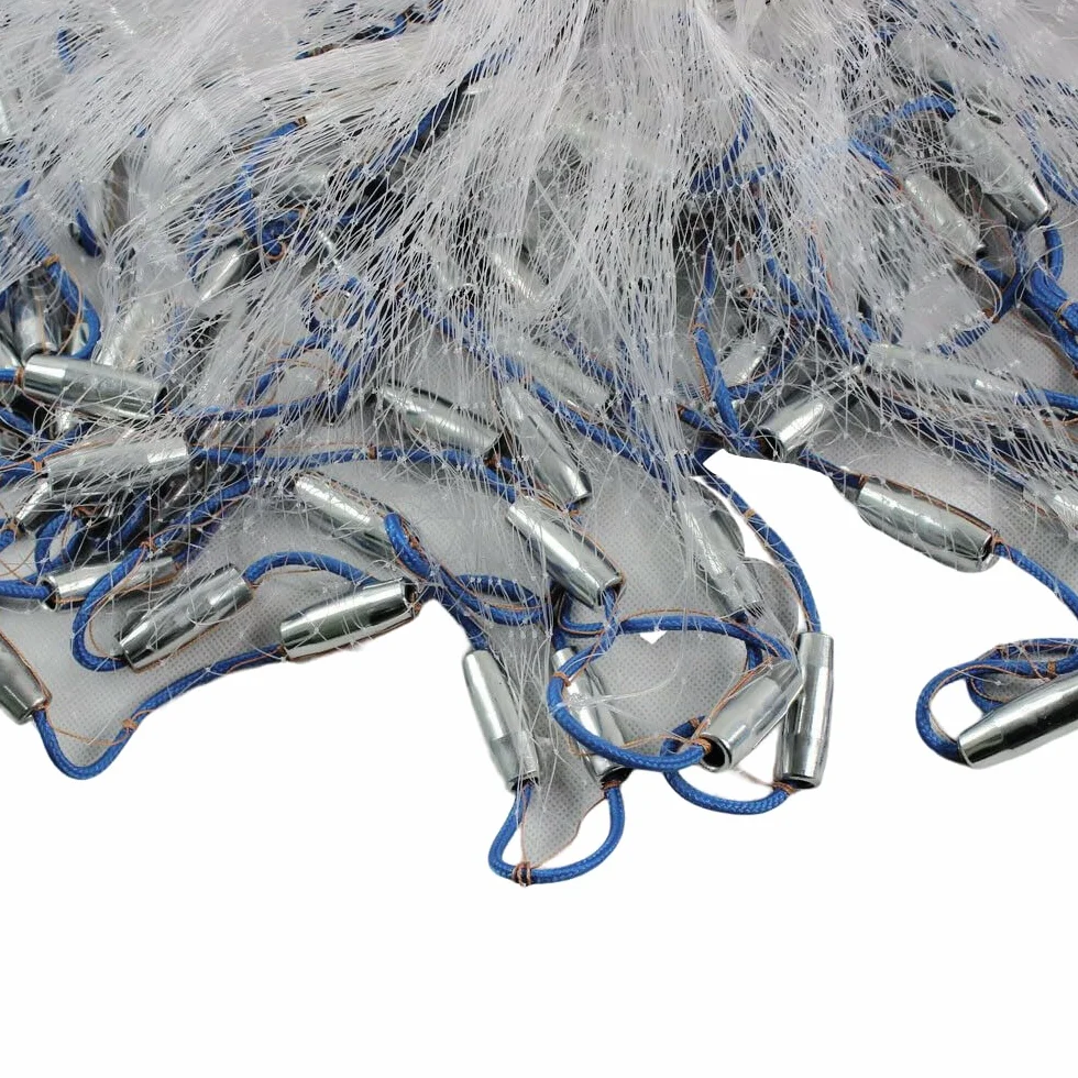 Filet de pêche portable 3/4,2/5,4/6,6 m - Filet de pêche - Filet de pêche - Filet de pêche - Filet de pêche avec couleur, corde épaisse, filet dense