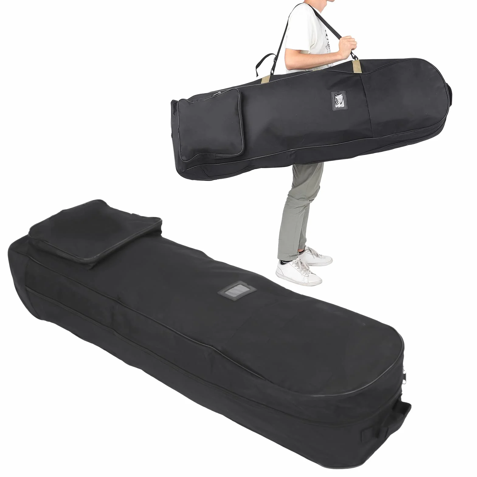 SUNGOOYUE Sac de Voyage Pliable à Bobine Oxford 600D avec Roulettes (Gold)