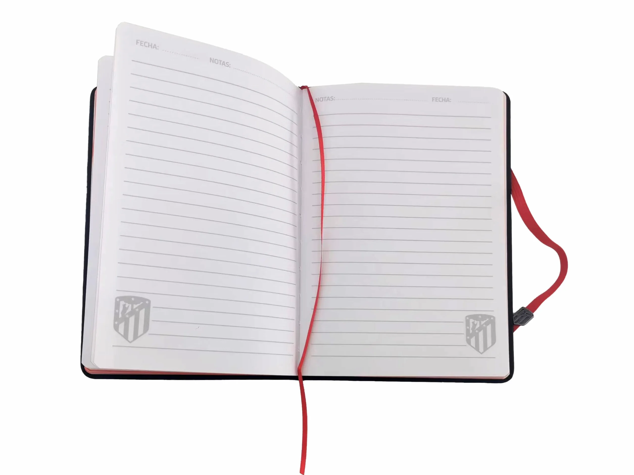 Atlético de Madrid - Pack cadeau, agenda, stylo, set d'agenda et stylo, écriture, football, couleur noire, produit officiel (CyP Brands)