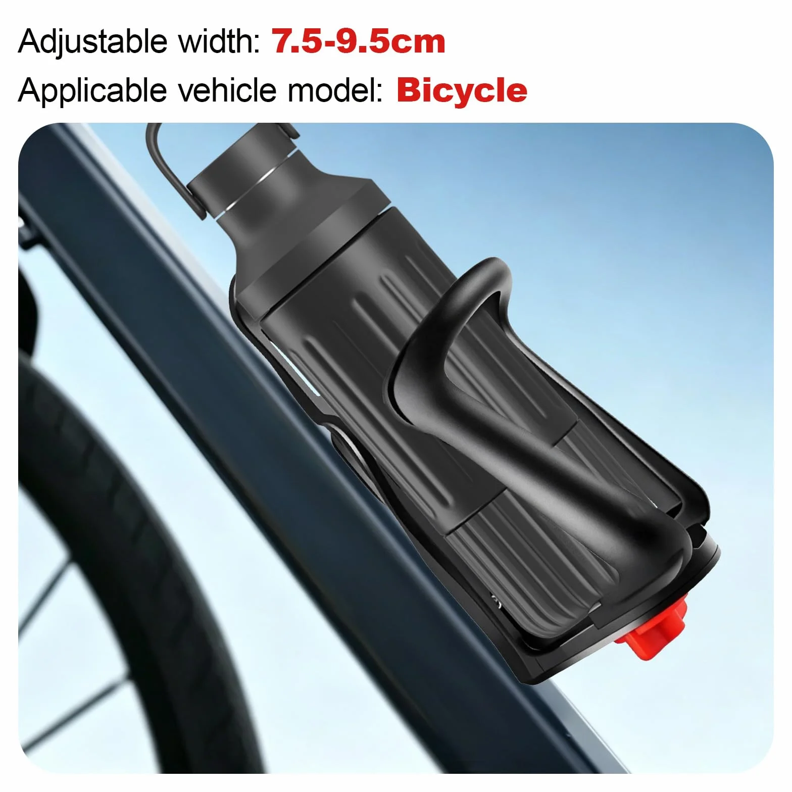 Porte-bouteille pour vélo réglable, adapté cadre et guidon, pour VTT, route, trottinette