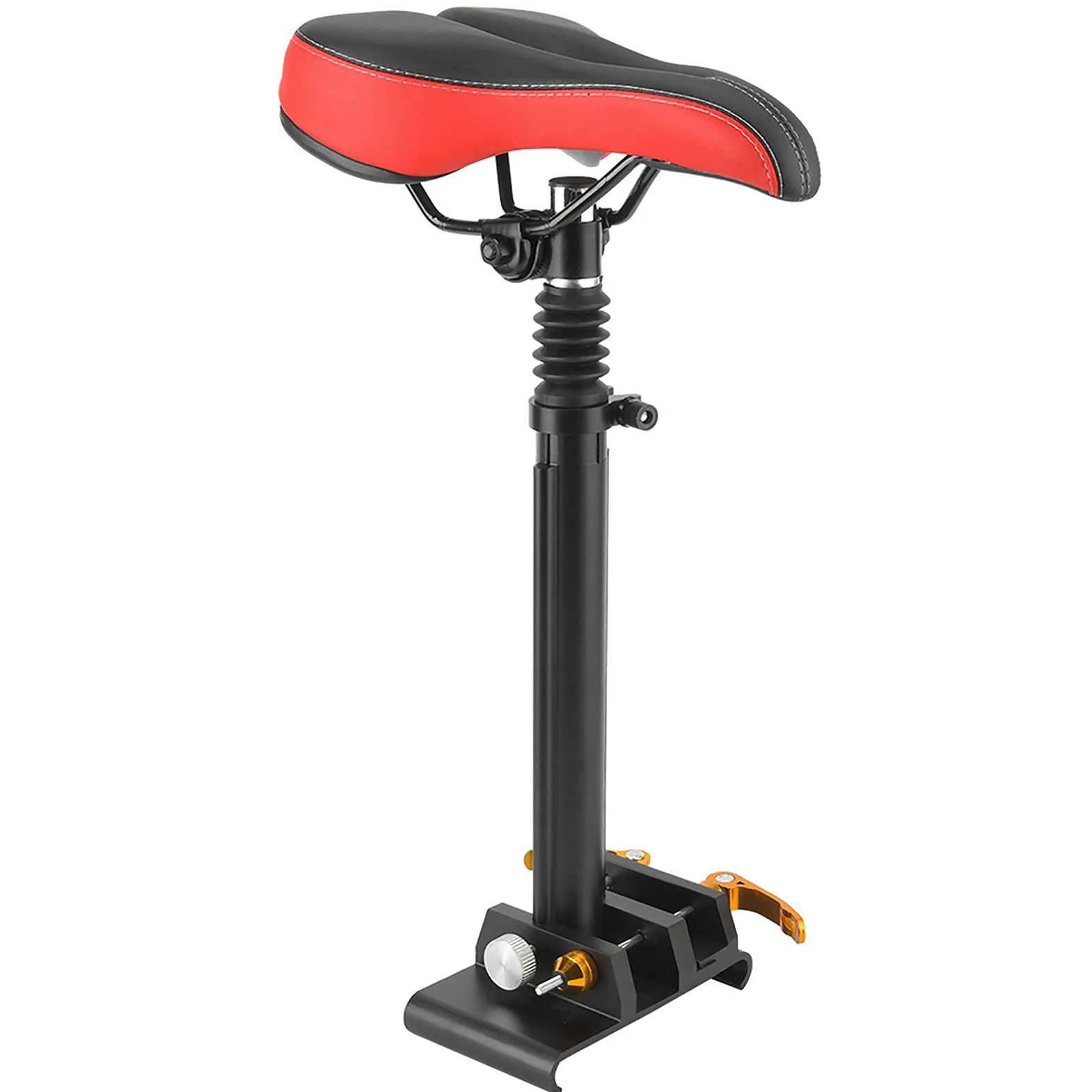 Dilwe Selle de Siège de Scooter électrique Réglable et Durable, Scooter M365 Confortable et Résistant aux Chocs pour la Plupart avec 15 à 20 Cm, adapté aux Routes Accidentées Noir Rouge
