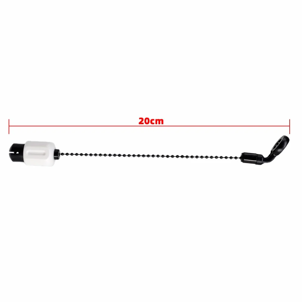 Hirisi Tackle Bobbins Swinger Drop Off - Chaîne en laiton pour alarme de pêche à la carpe - Chaîne noire - Clip de cordon réglable