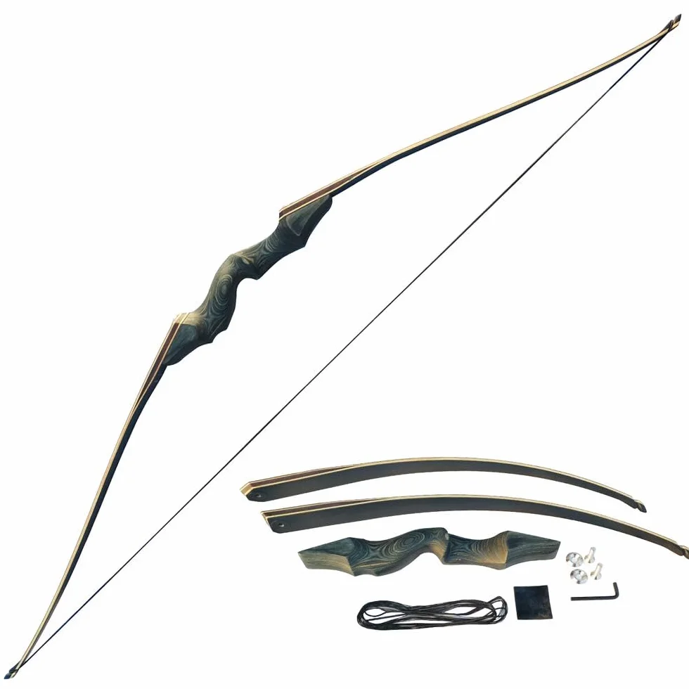 Arc Classique Takedown 60'' Recourbé 30lbs 35lbs 40lbs Tir à l'Arc Chasse Bois