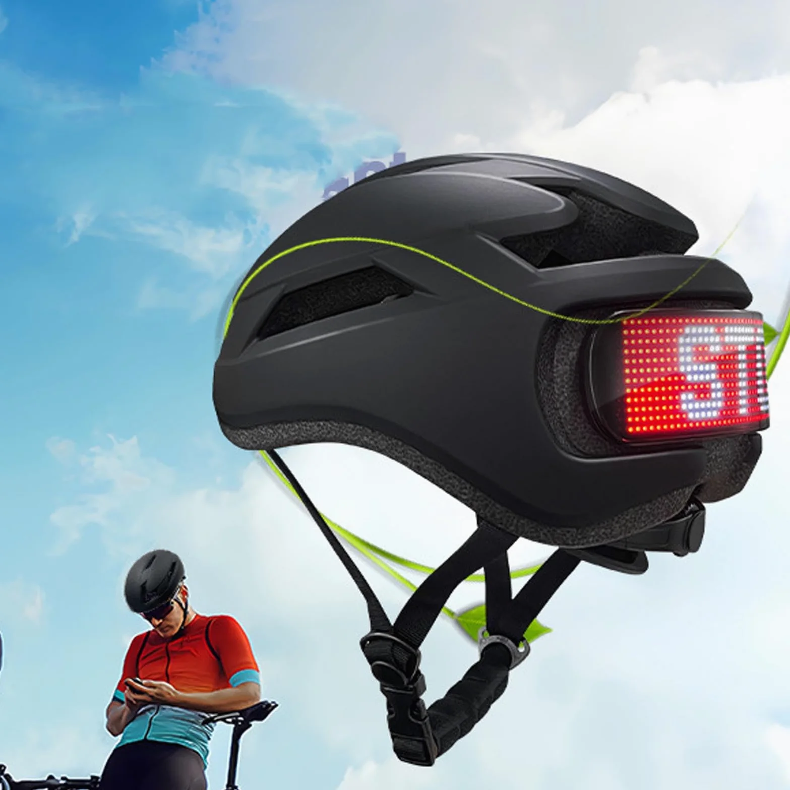 Casque Vélo Intelligent avec écran LED, Contrôle par Application | Conception multifonctionnelle, Visibilité améliorée, Ajustement confortable, Cadran réglable pour les tours de tête de 58 à