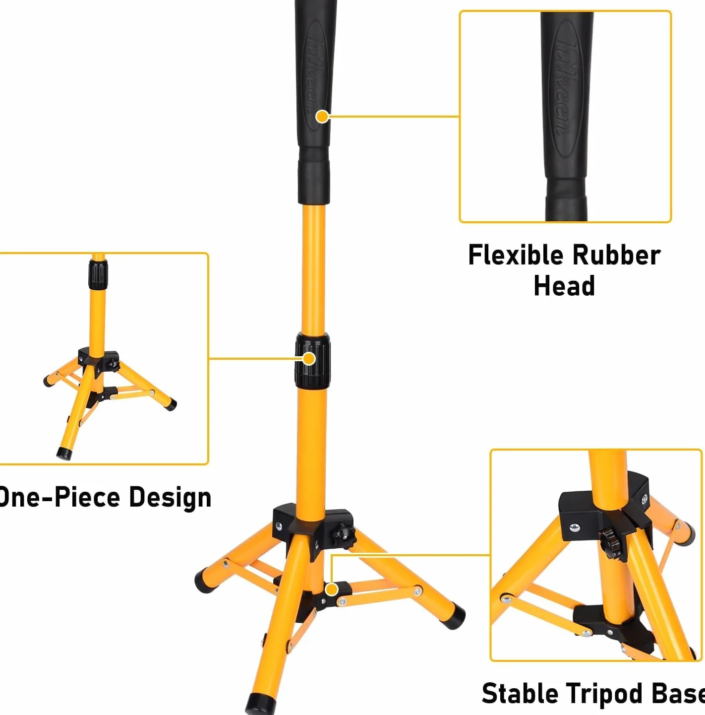 BOOSTEADY Baseball Batting Tee Portable Hauteur Réglable Trépied Softball Pliable avec Sac de Transport