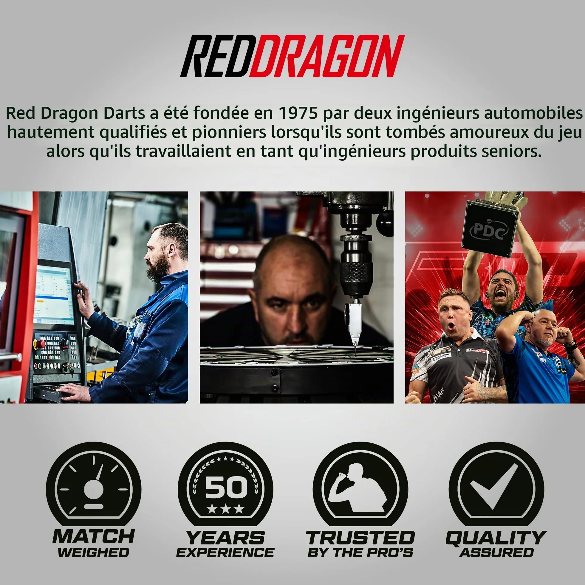 RED DRAGON Darts Paradym Gold Series Fléchettes professionnelles 90 % tungstène – Comprend des vols de fléchettes et des tiges | Disponible en pointe souple de 18 g et fléchettes en acier 22 g, 23 g