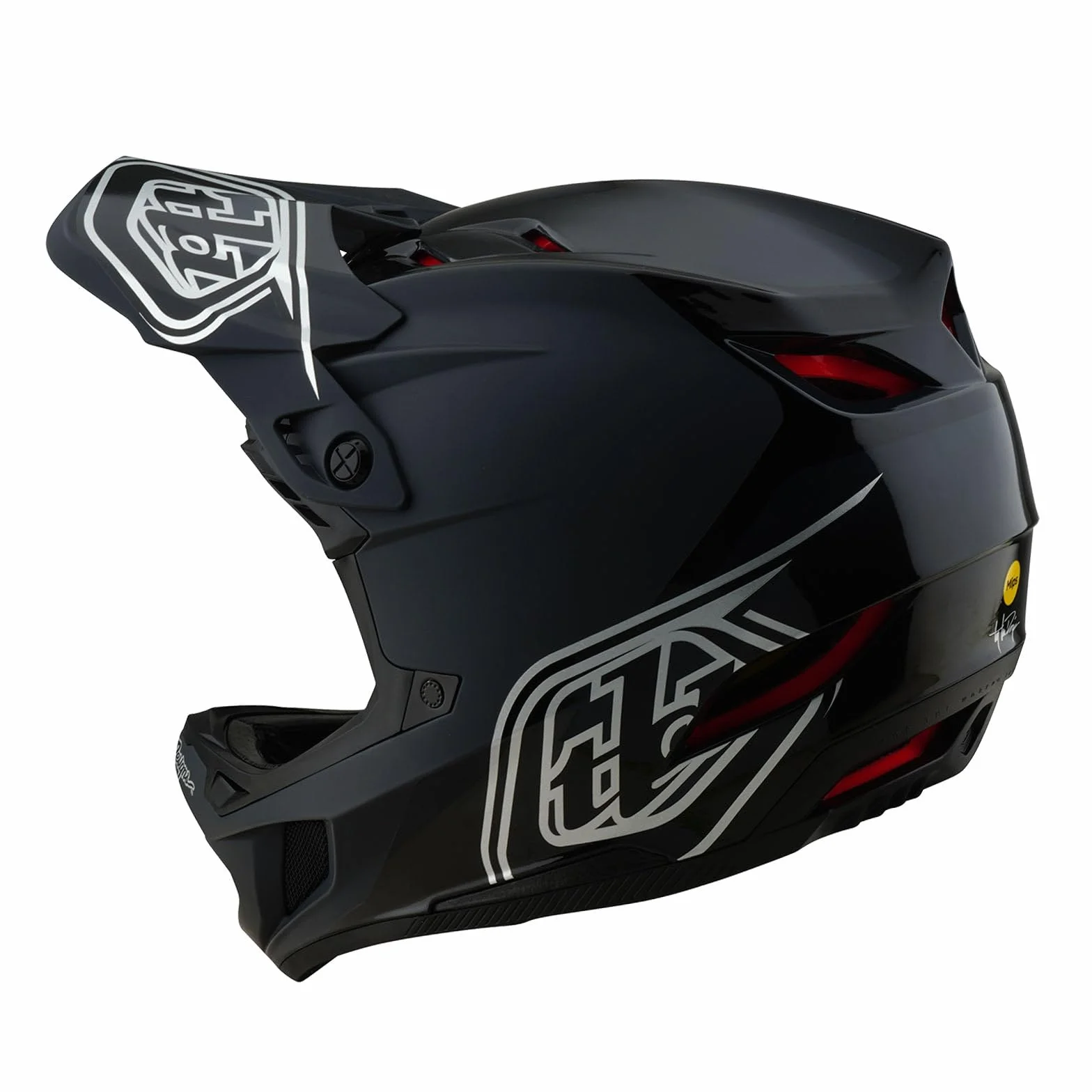 Troy Lee Designs D4 Polyacrylite MIPS Helm, Shadow, Black, S | 55-56cm, 174499002