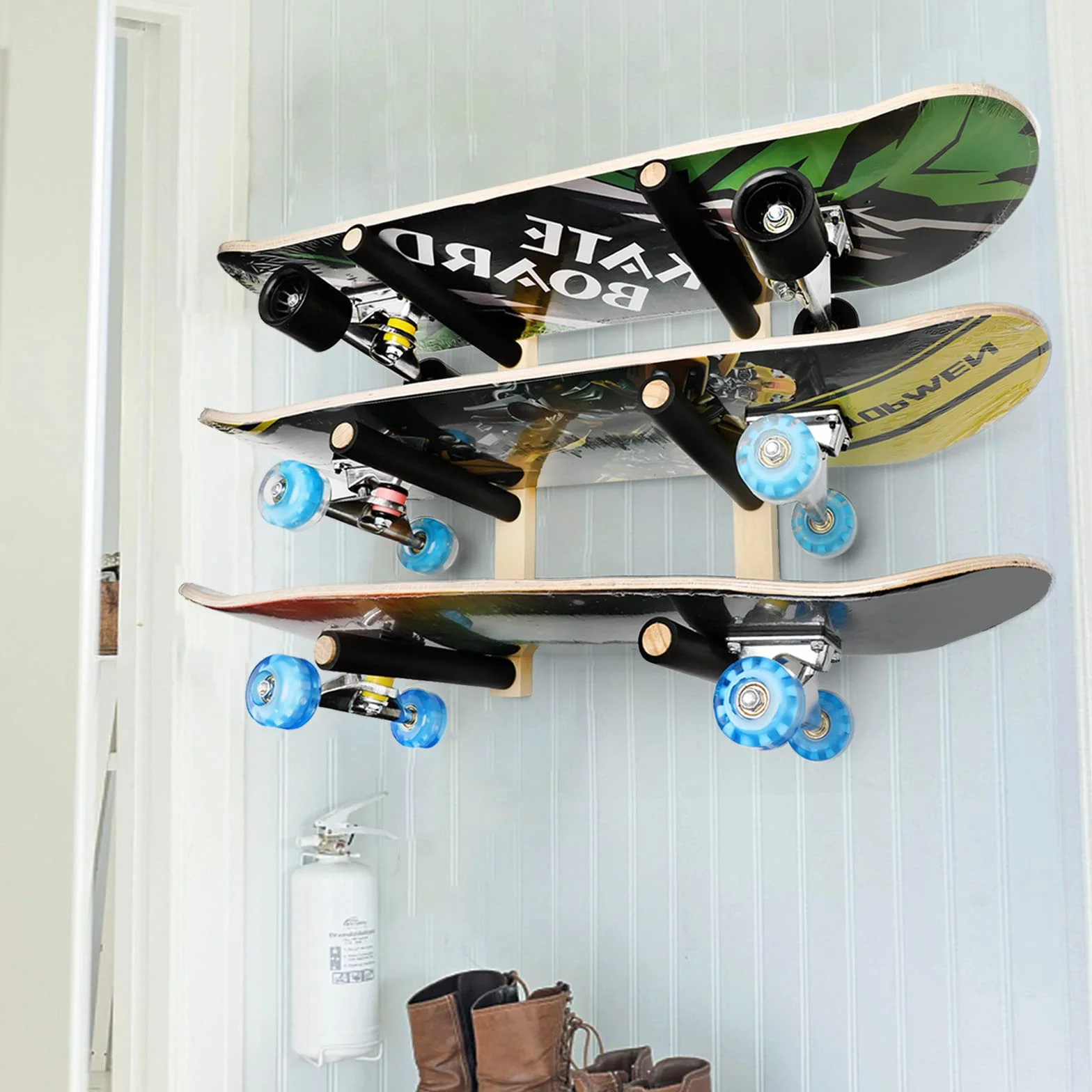 Étagère de rangement Trifecta pour skateboard et longboard