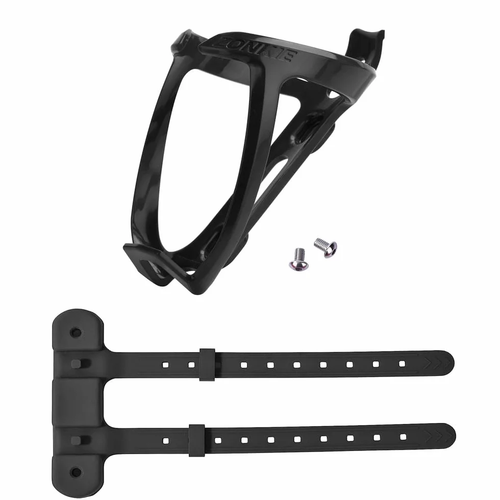 Porte-Bouteille de vélo en Plastique avec Base de Montage Noir