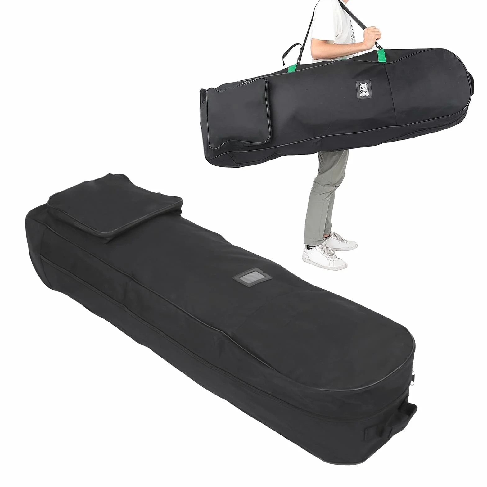 VBESTLIFE Sac de Voyage de Golf avec Roulettes Pliable 600D Oxford Vert