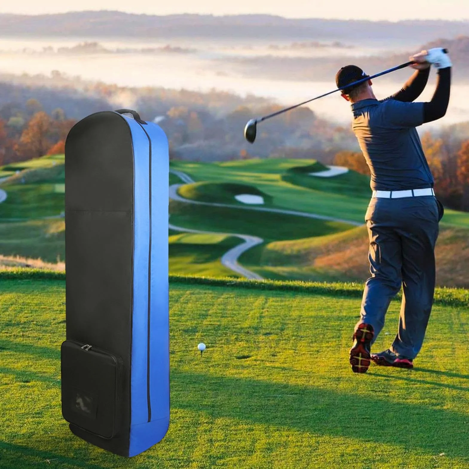 Sac de Voyage de Golf avec Roulettes, Housse de Protection étanche Pliable