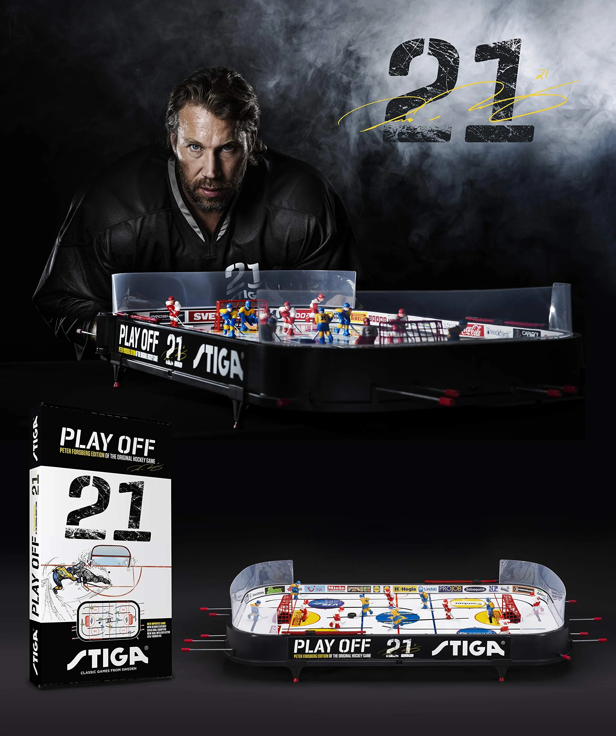 STIGA Play Off 21 Jeu de Hockey sur Table 96 x 50 cm 2 Joueurs