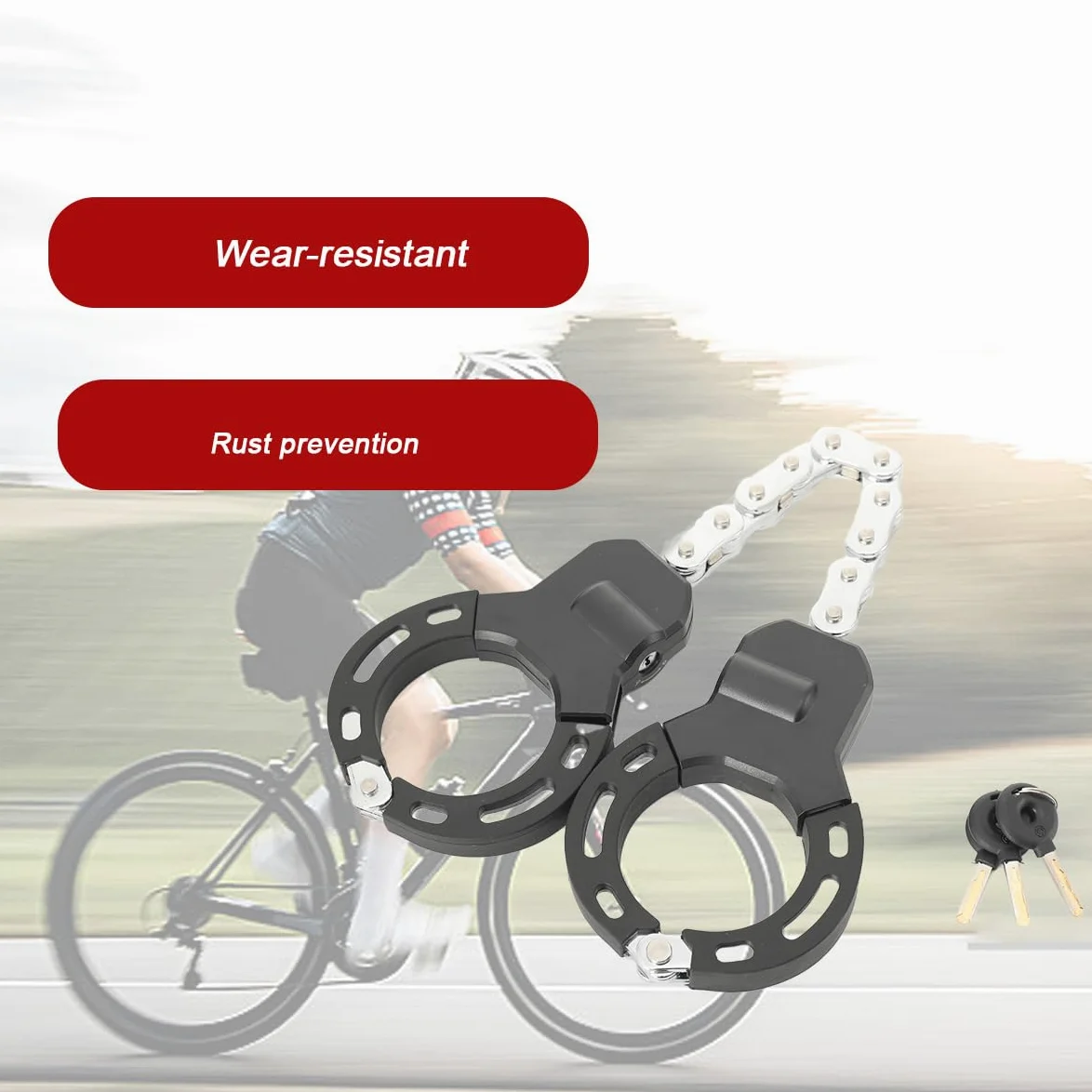 Antivol Trotinette Electrique, Cadenas Trotinette Chaînes Antivol | Menotte Antivols Velo Avec Clés et Sac Etanche, 56cm, pour Trottinettes Vélo Electrique Scooter Bicyclette