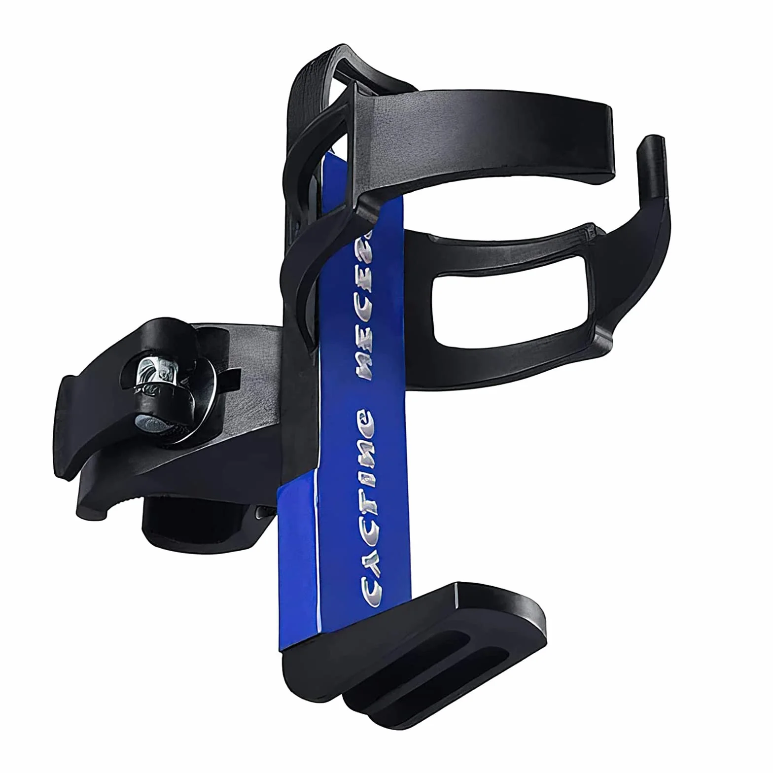 Porte Bidon Vélo Sans Vis, Support Bouteille Eau Rotation 360° pour VTT Poussette Fauteuil Roulant Noir