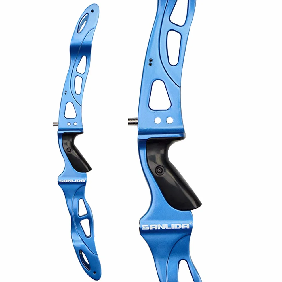Poignée d'arc Classique Takedown ILF 25" Alliage d'aluminium Droitier Bleu