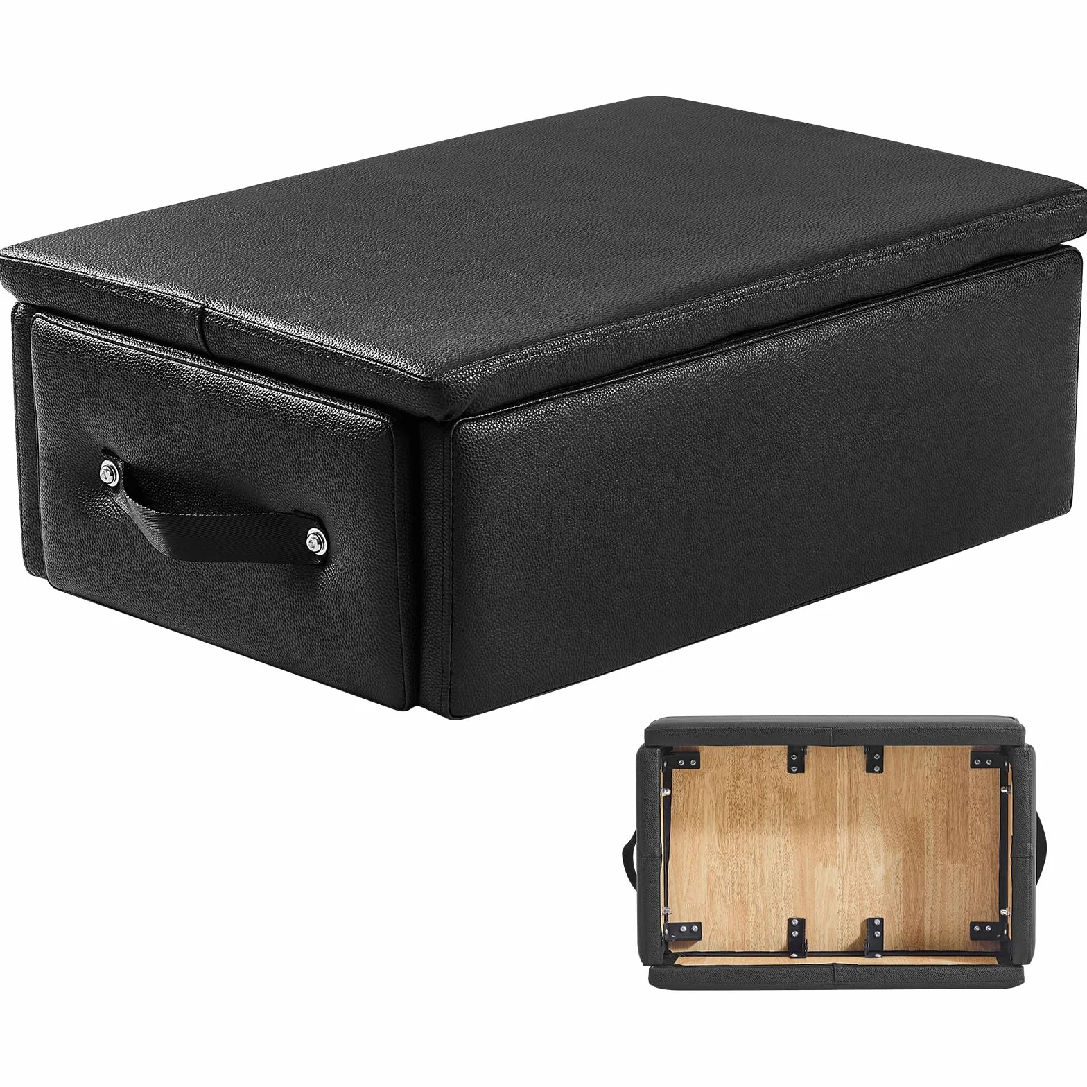 VEVOR Boîte de Reformer Pilates 62,5x43,5x24 cm, PU et Bois, Accessoire Pilates
