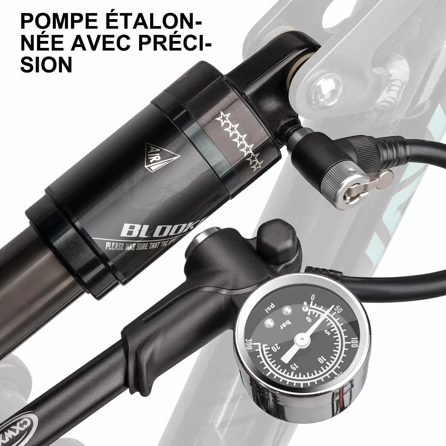 Pompe d'amortisseur Haute Pression Argenté CXWXC pour Fourche à Suspension et Suspension arrière