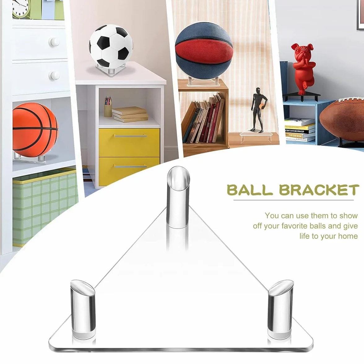 Support de Ballon de Football Universel Acrylique pour École Maison