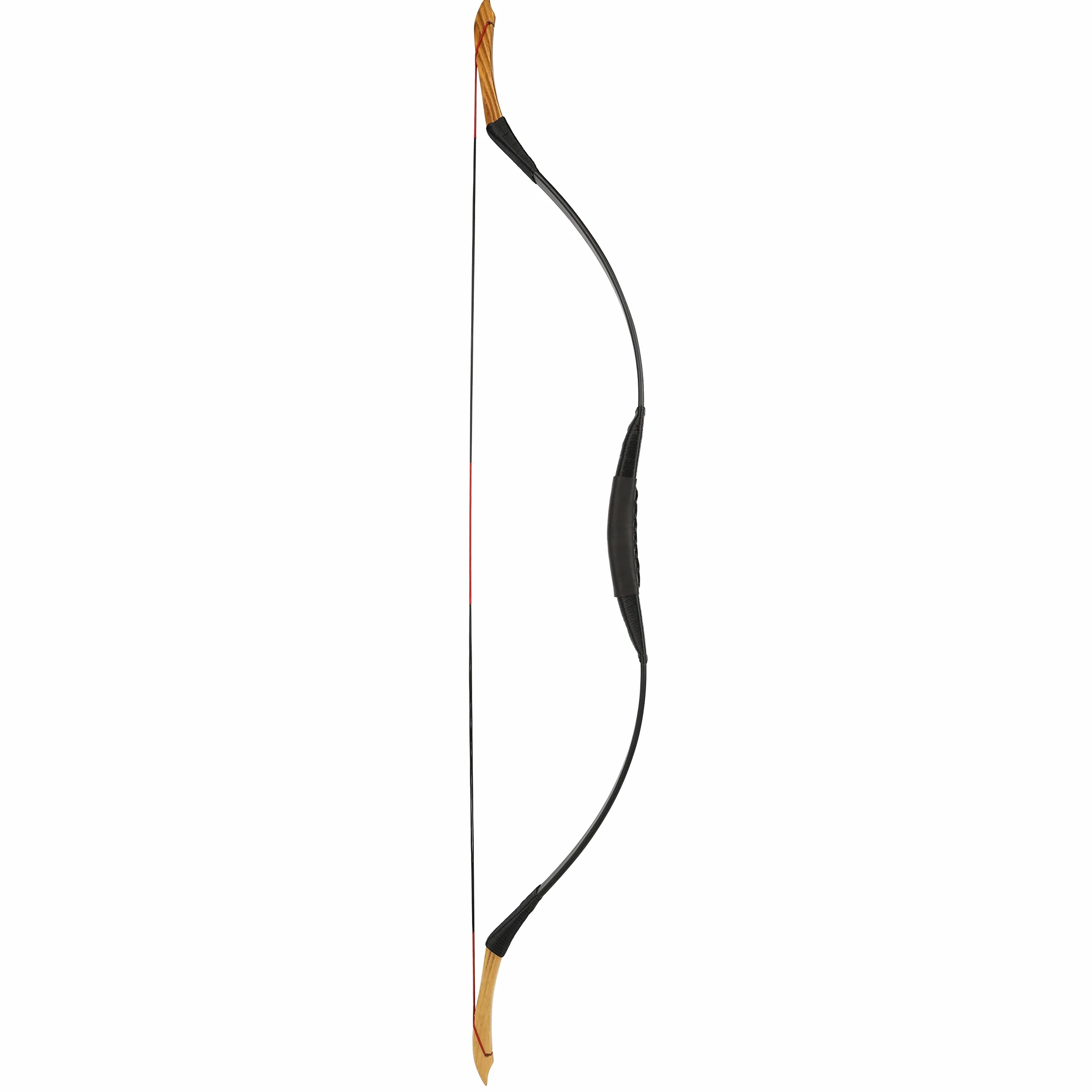 Arc Traditionnel Classique Longbow Sport Tir à l'arc Bois Fait Main pour Adultes Débutant 35Lbs