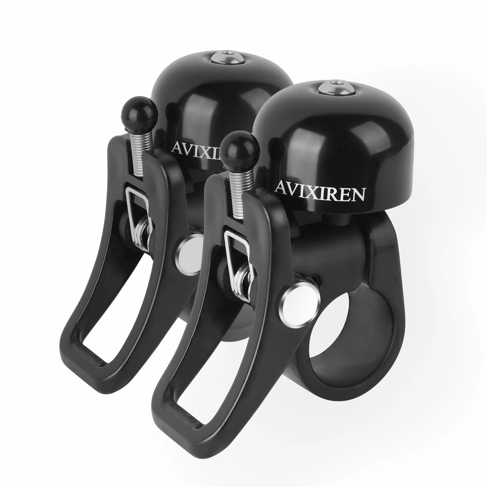 Lot de 2 Sonnettes Vélo Ultra Puissantes 100dB, Aluminium, Guidon 21-23 mm pour VTT, Course, VAE