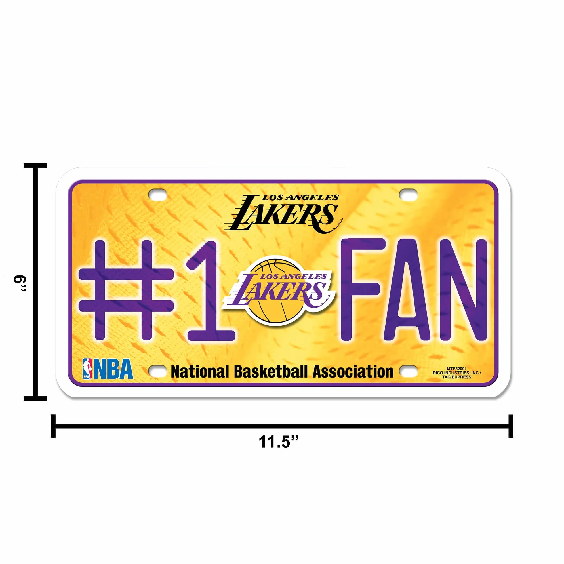 NBA #1 Fan en métal Auto Tag