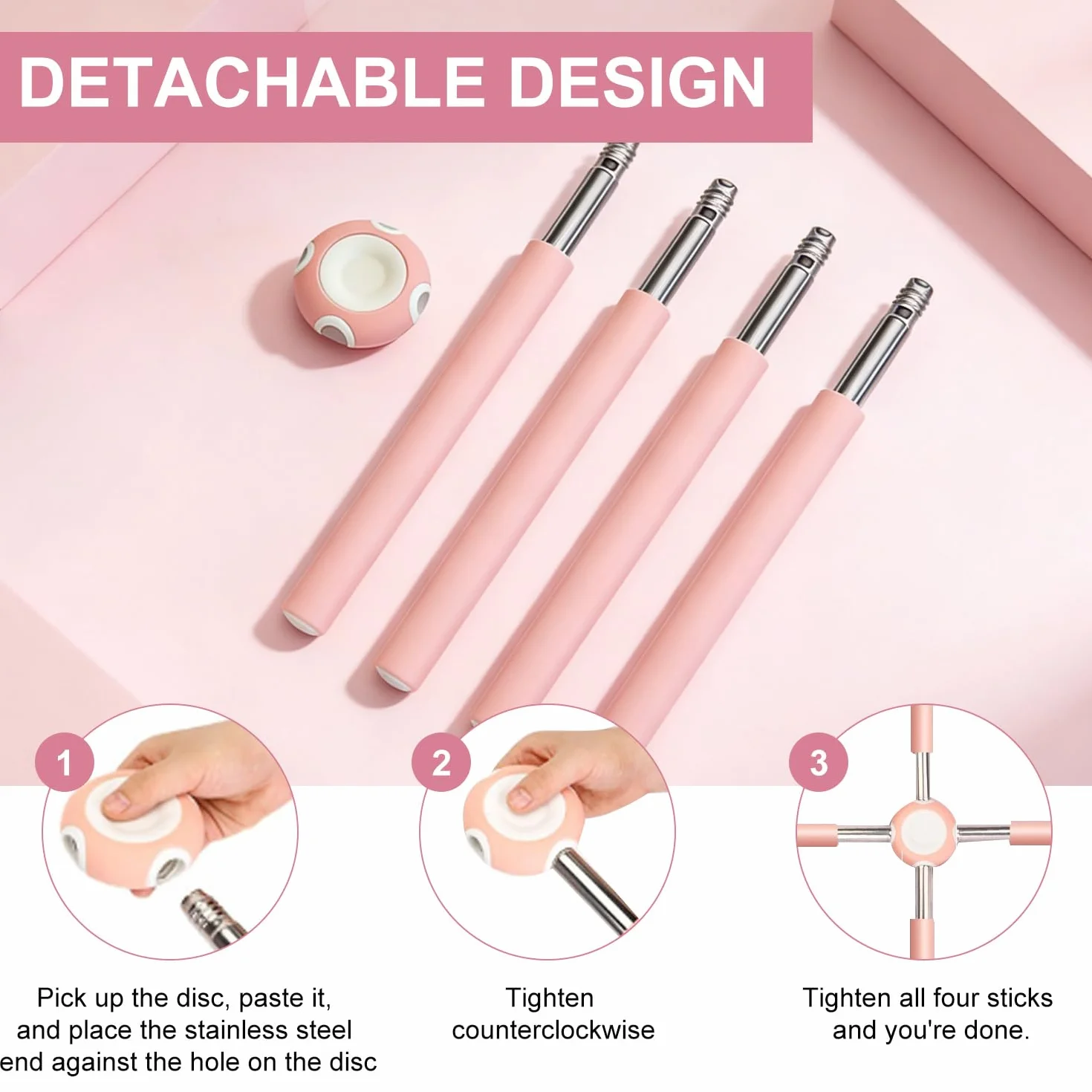 Barre de yoga correcteur de posture, bâton de yoga anti-bouloches pour dos et cou, barre oscillante avec noyau en acier inoxydable et amovible, barre de yoga en croix pour la maison, l'entraînement
