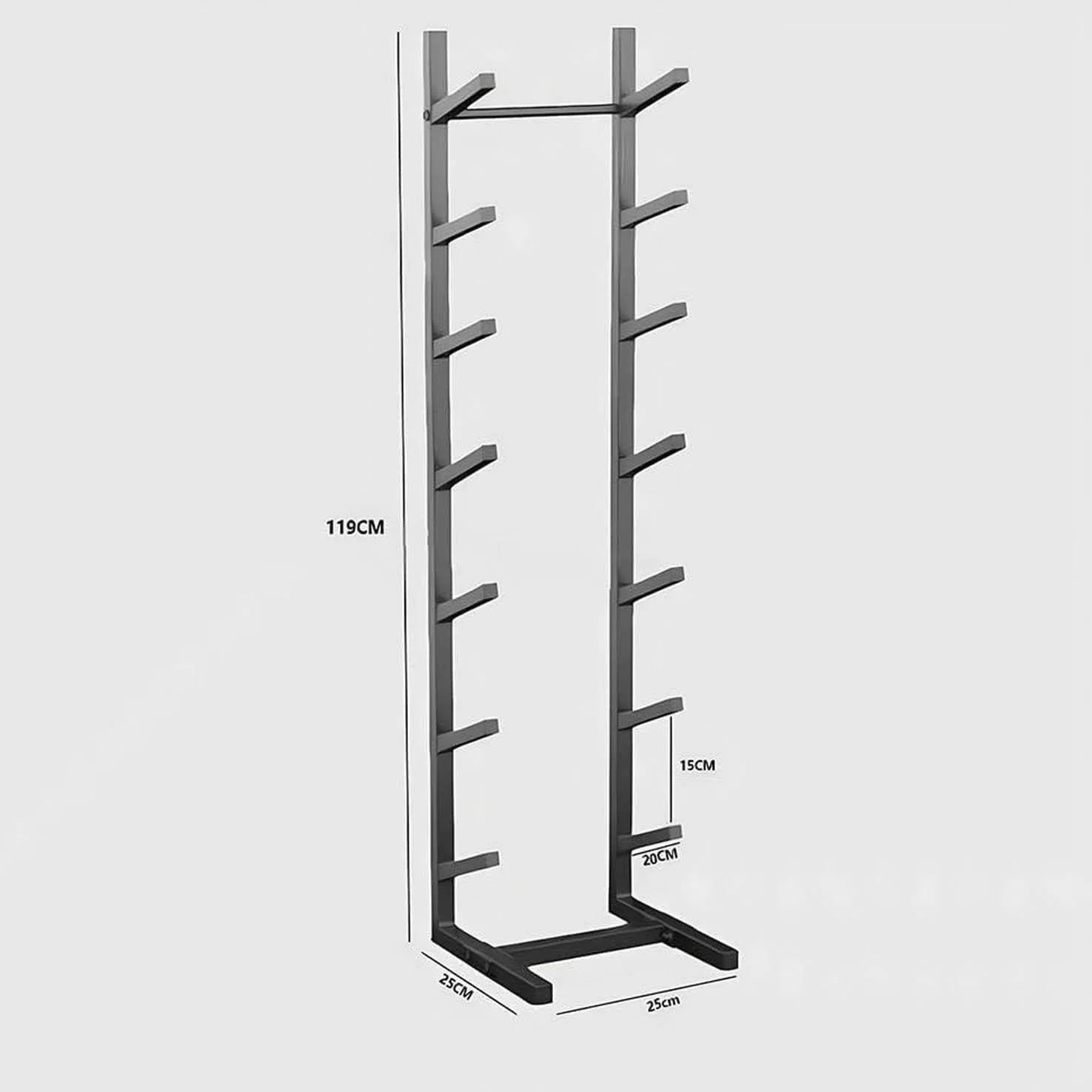 Porte - Skis et hayon Multifonctions - Rangement de Planche de Surf Peu encombrant - Présentation Parfaite de l'équipement et des Accessoires,Falta-25x25x119cm