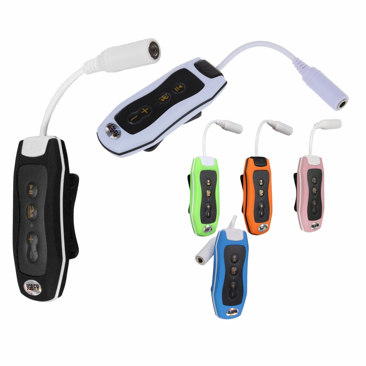 8GB Lecteur MP3 Natation Plongee sous- Radio + FM Etanche Casque Bleu