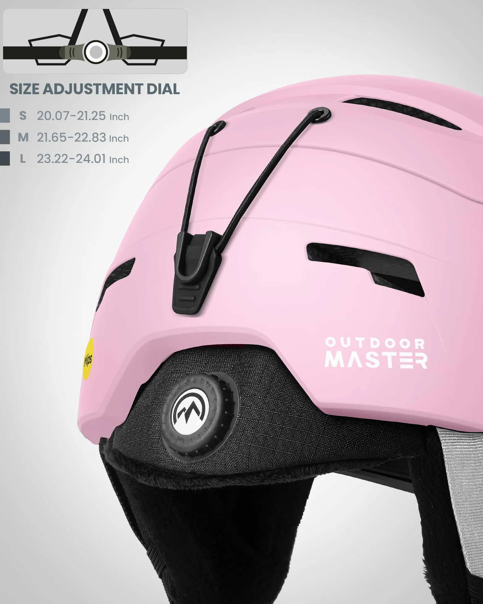 OutdoorMaster Elk MIPS Casque de Ski - Casque de Sports de Neige Casque de Snowboard pour Hommes Femmes & Jeunes