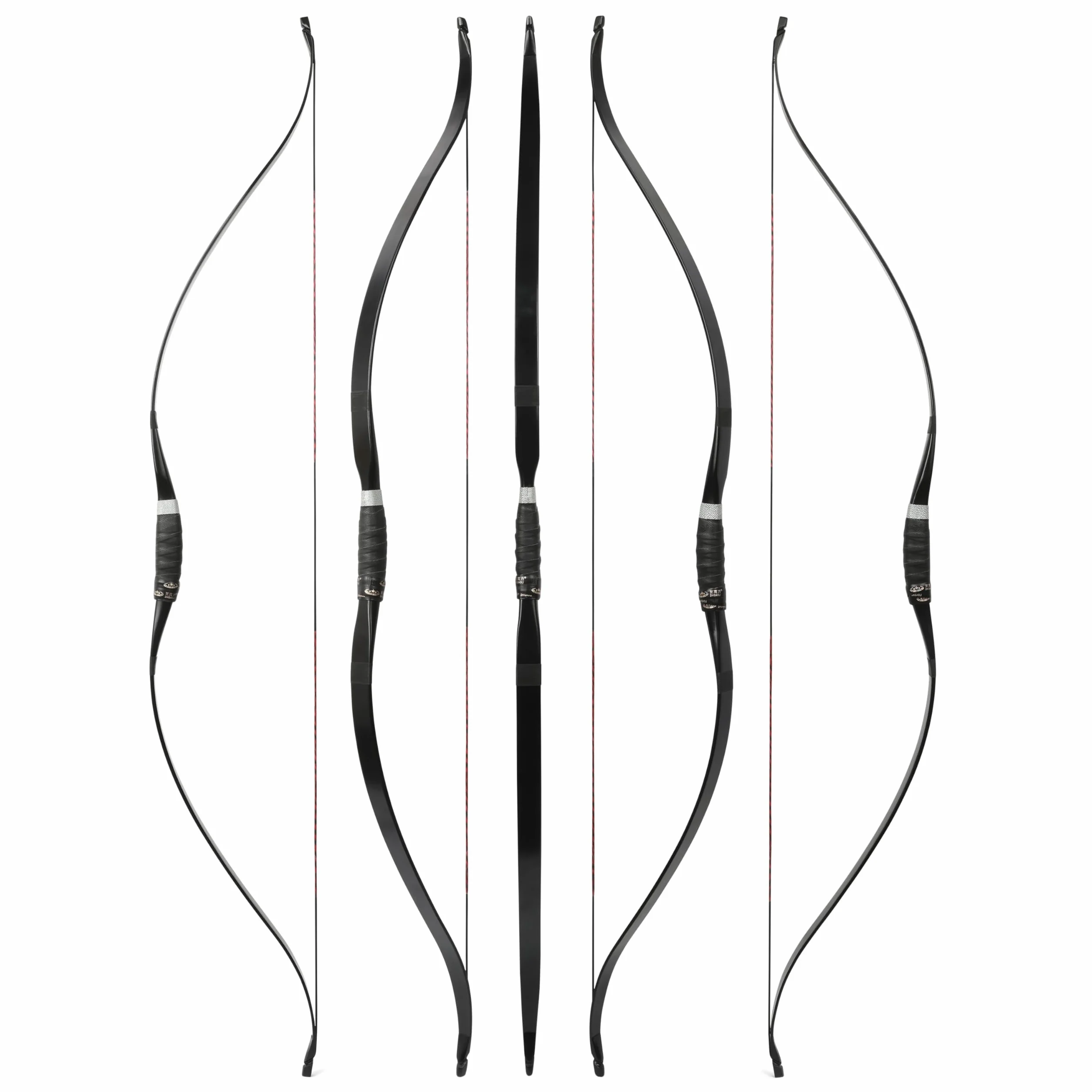 Recurve Longbow 51" Arc Traditionnel de Chasse Set d'arc et de flèches 30 lb