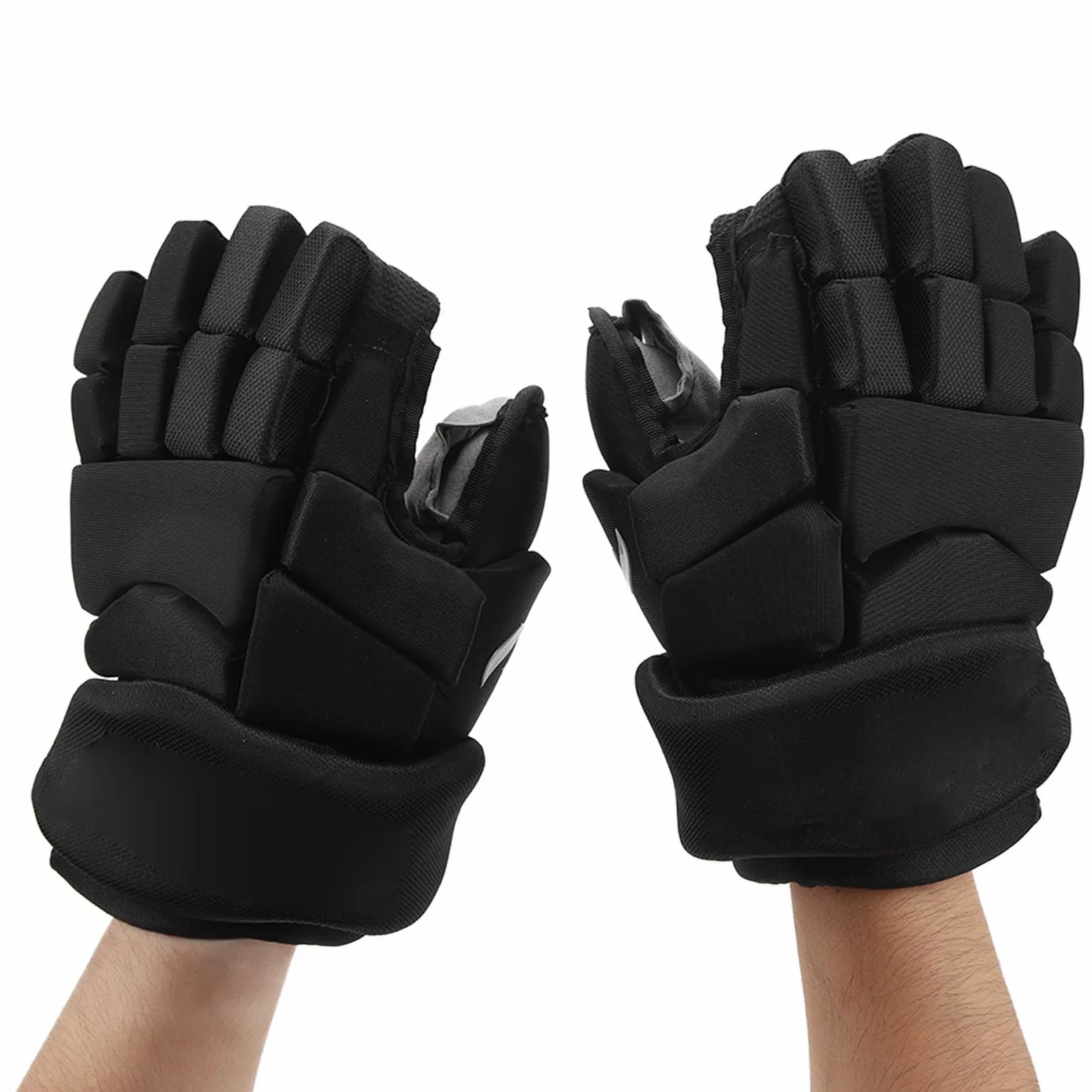 Gants de joueur de hockey - Gants de protection des doigts flexibles pour hockey sur glace, hockey sur patins avec rembourrage extra design respirant tissu en nylon durable