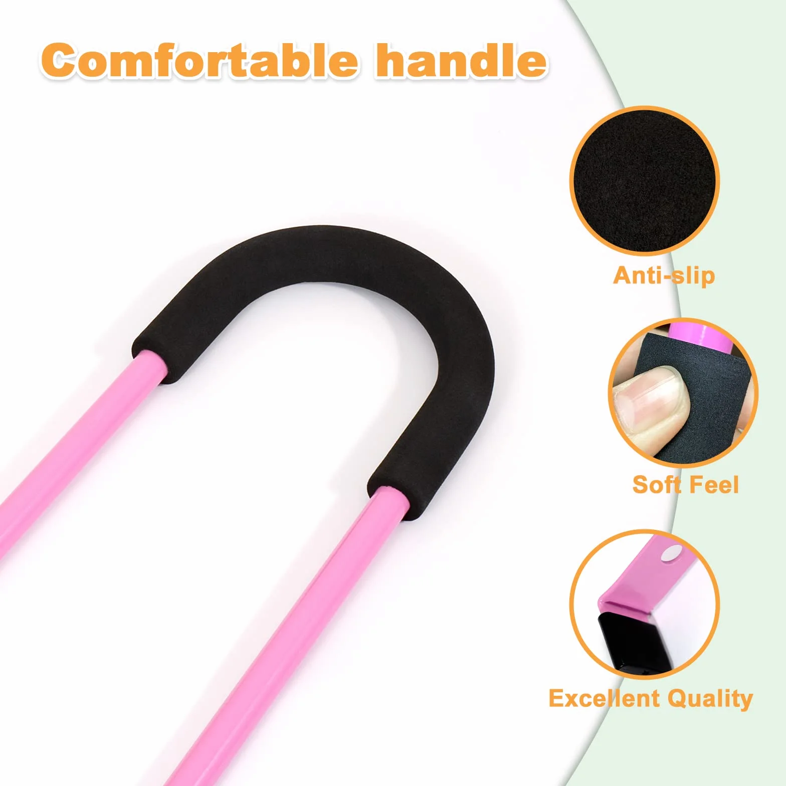MOSHAY Barre de poussée pour vélo enfants Rose-1
