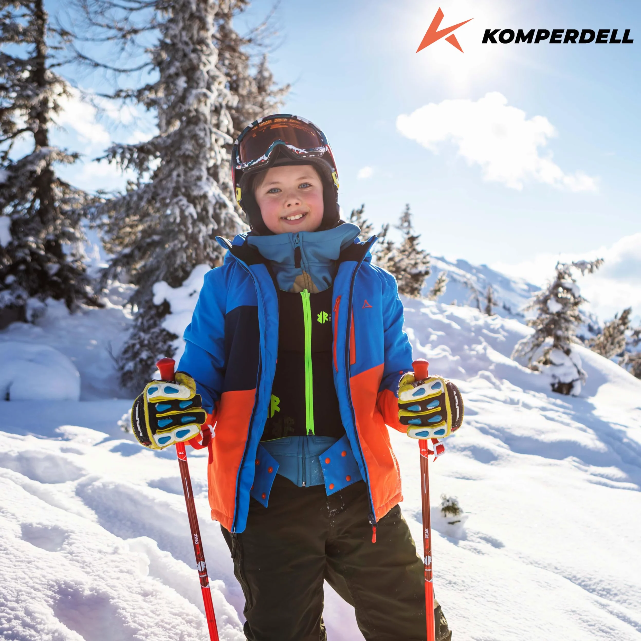 Komperdell Air Vest Junior EN 1621-2 Gilet de protection dorsale pour enfant pour ski, snowboard et équitation