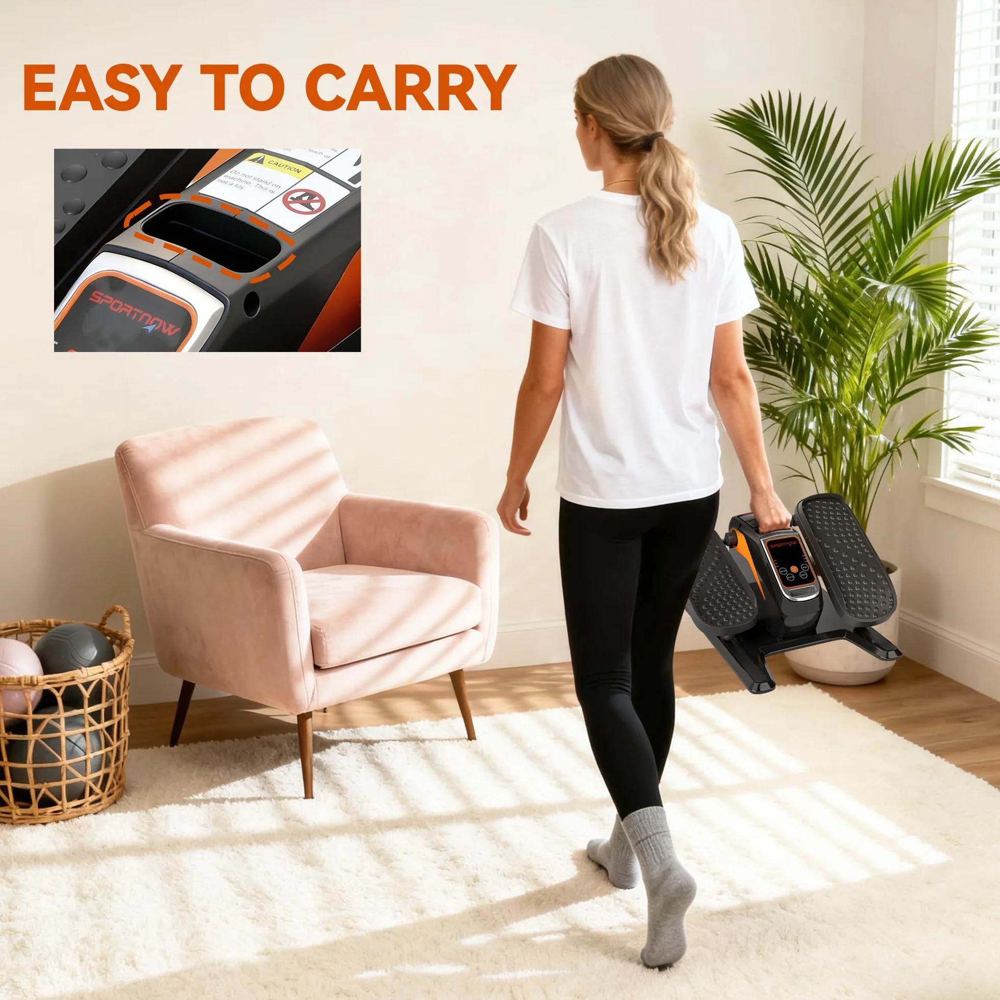 SPORTNOW Vélo elliptique de Bureau Mini Velo d'appartement 12 Vitesses Manuel Automatique 3 Programmes Télécommande Écran LCD Silencieux pour Seniors Adultes