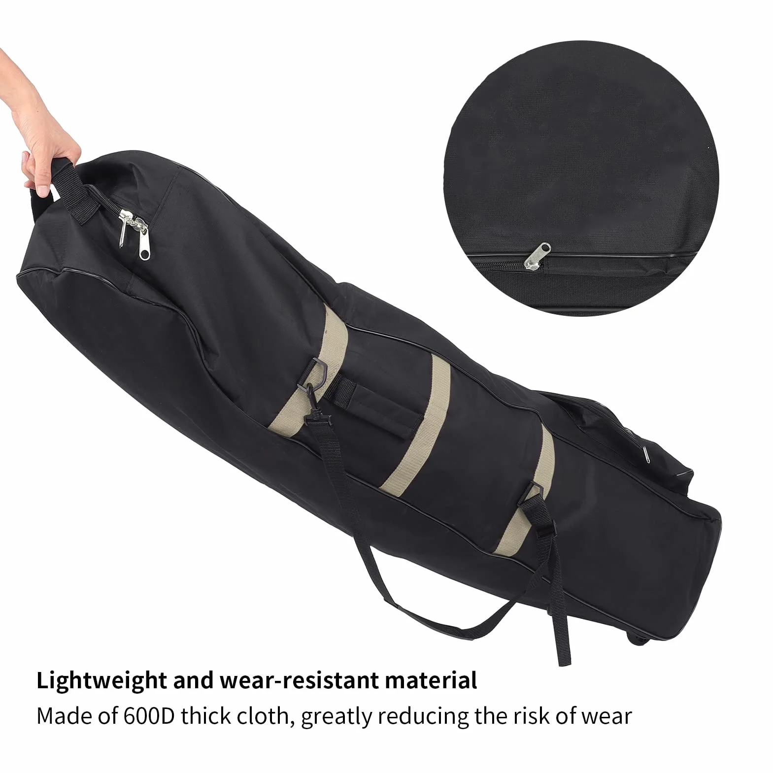 SUNGOOYUE Sac de Voyage Pliable à Bobine Oxford 600D avec Roulettes (Gold)