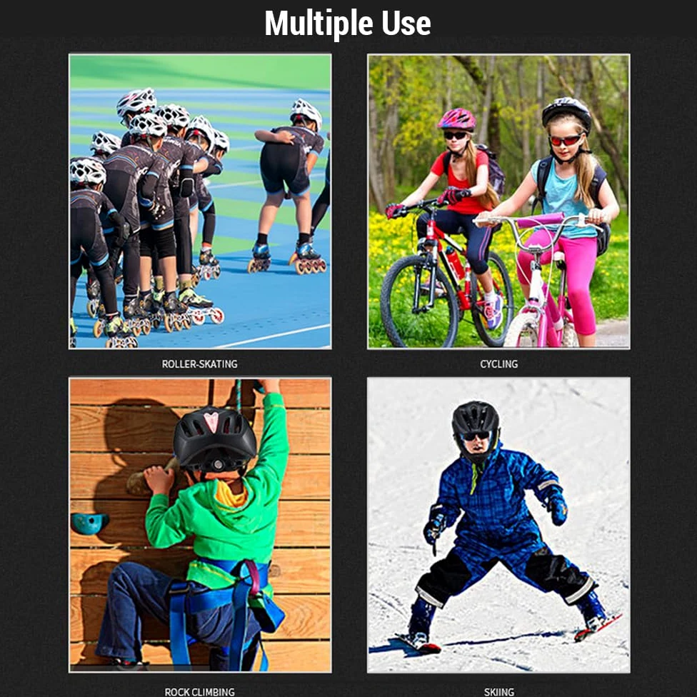 Casque de vélo réglable et respirant pour enfants avec lumière LED