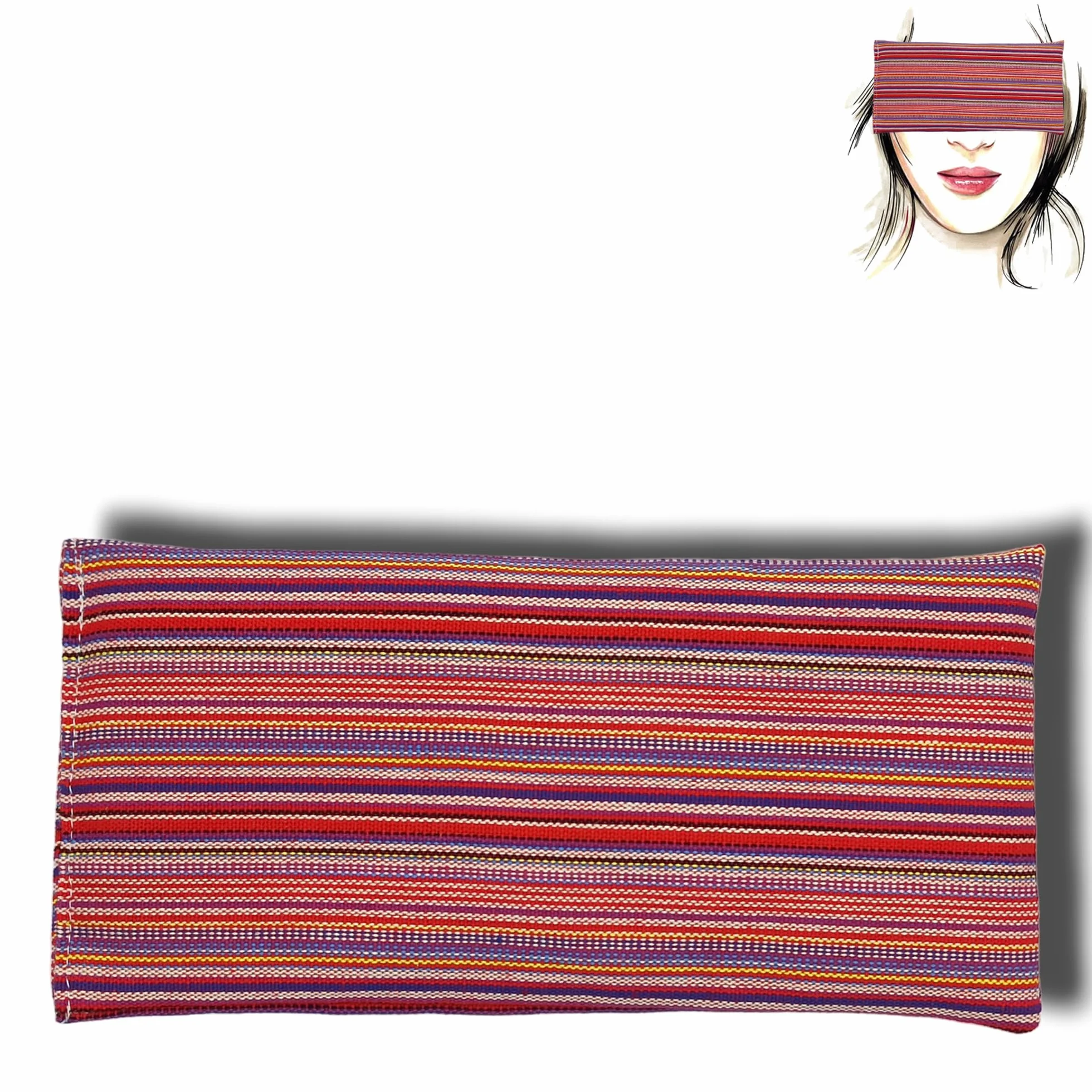 Coussin de Yoga pour les Yeux Granada - Red | Oreiller Yeux Lavande Riz Méditation Relaxation