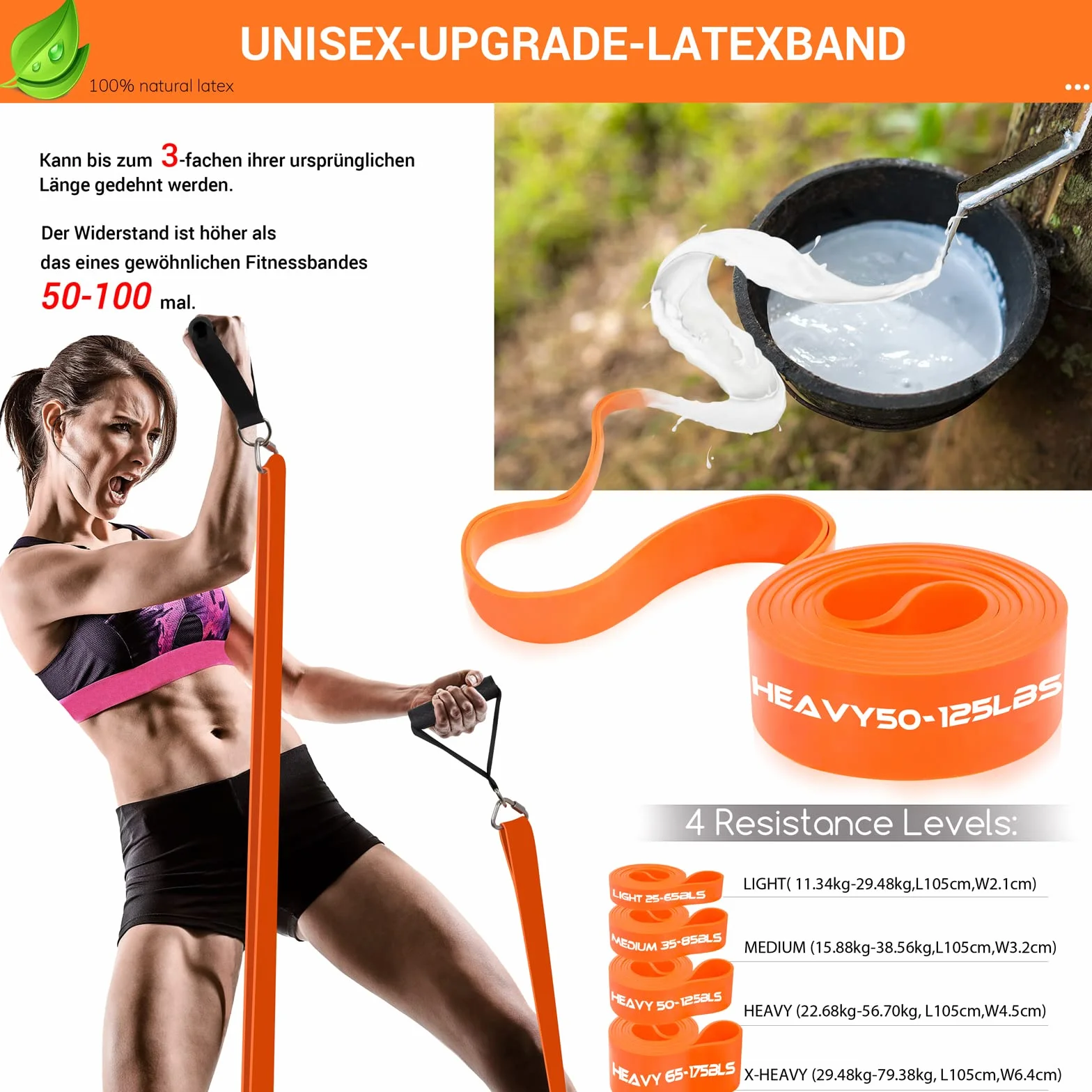 DASKING Kit de Bandes de Résistance avec Barre d'exercice, Amovible Pilates Barre + 4 Bande Élastique Latex-Kit de Barres Fitness pour la Musculation, Le Yoga -Équipement de Domicile Sports, Home Gym